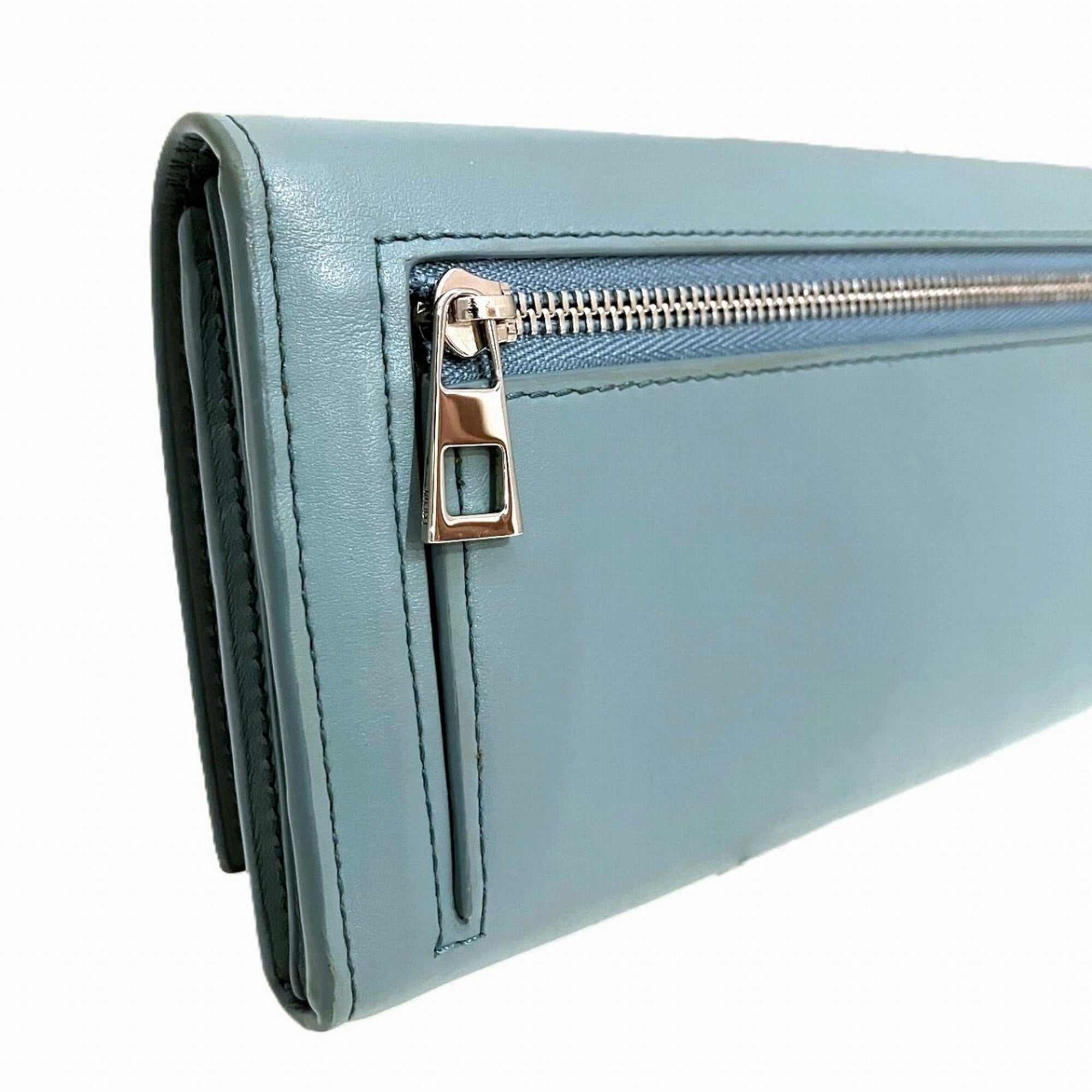 Loewe Blue Leather Coin Purse/Coin Case (Pre-Owned)