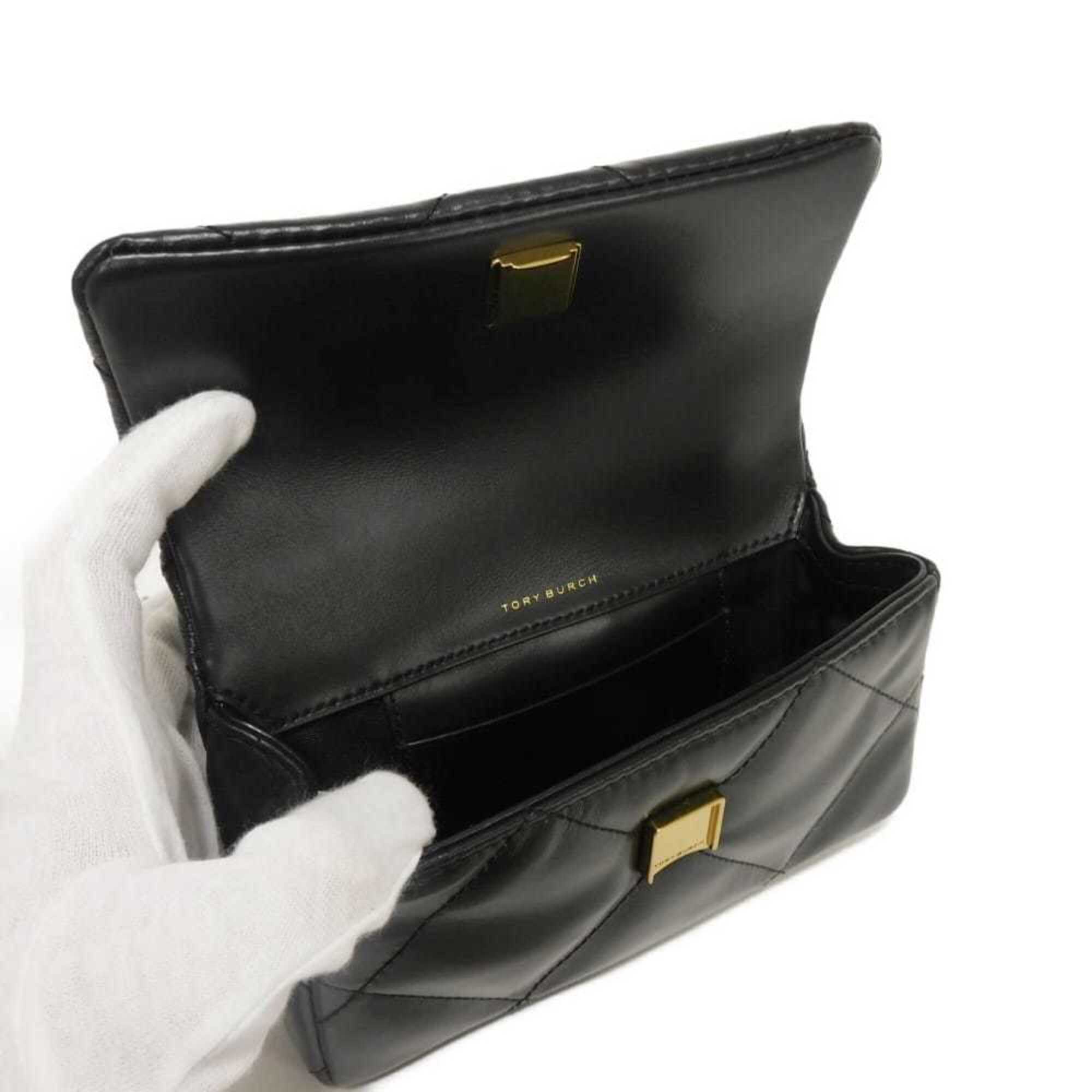 Tory Burch Black Leather Shoulder Bag (Pre-Owned)