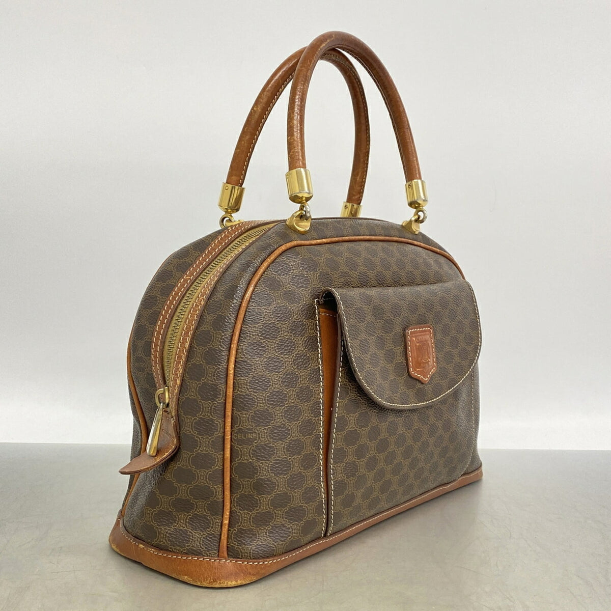 Celine Brown Pvc Handbag (Pre-Owned)