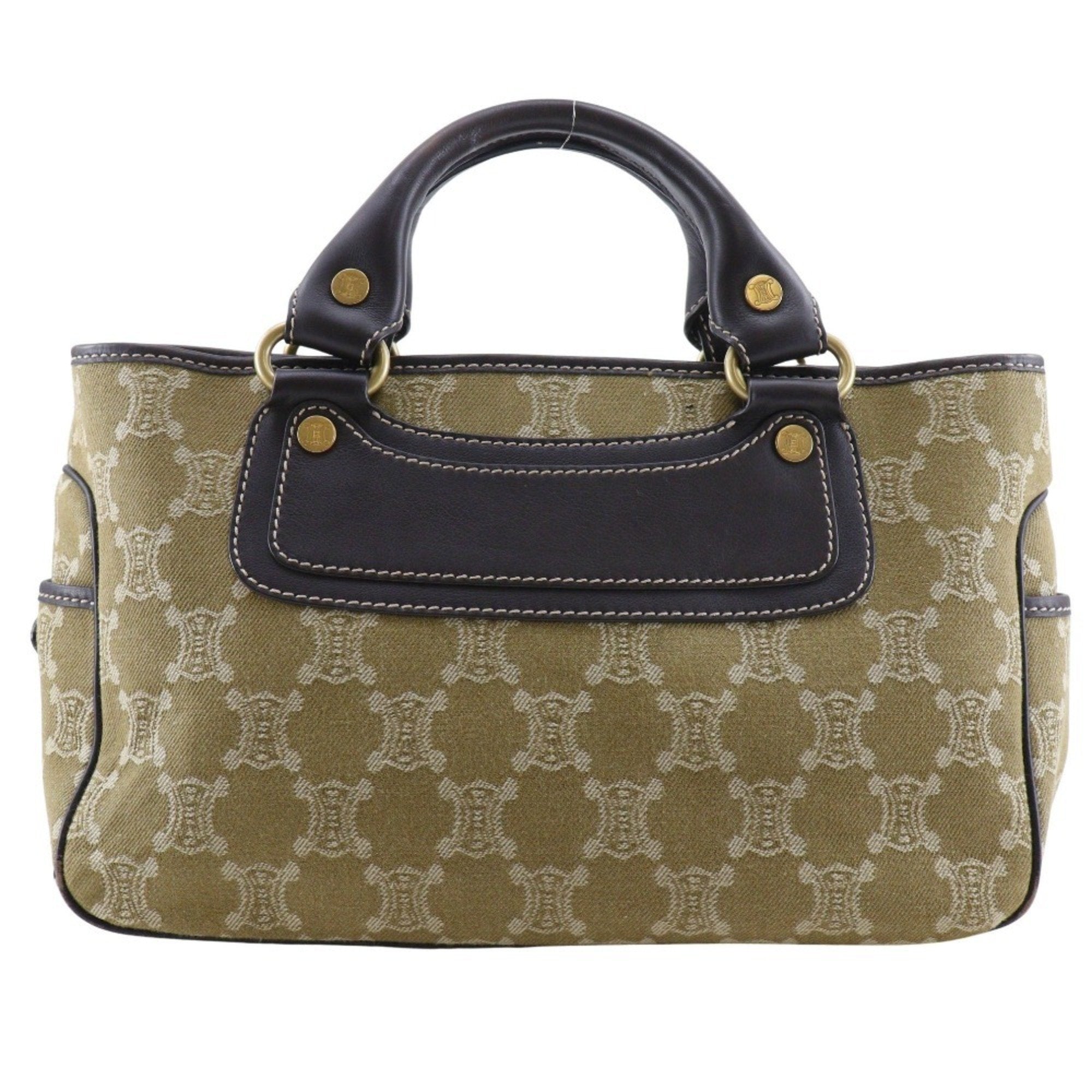 Celine Khaki Canvas Handbag (Pre-Owned)