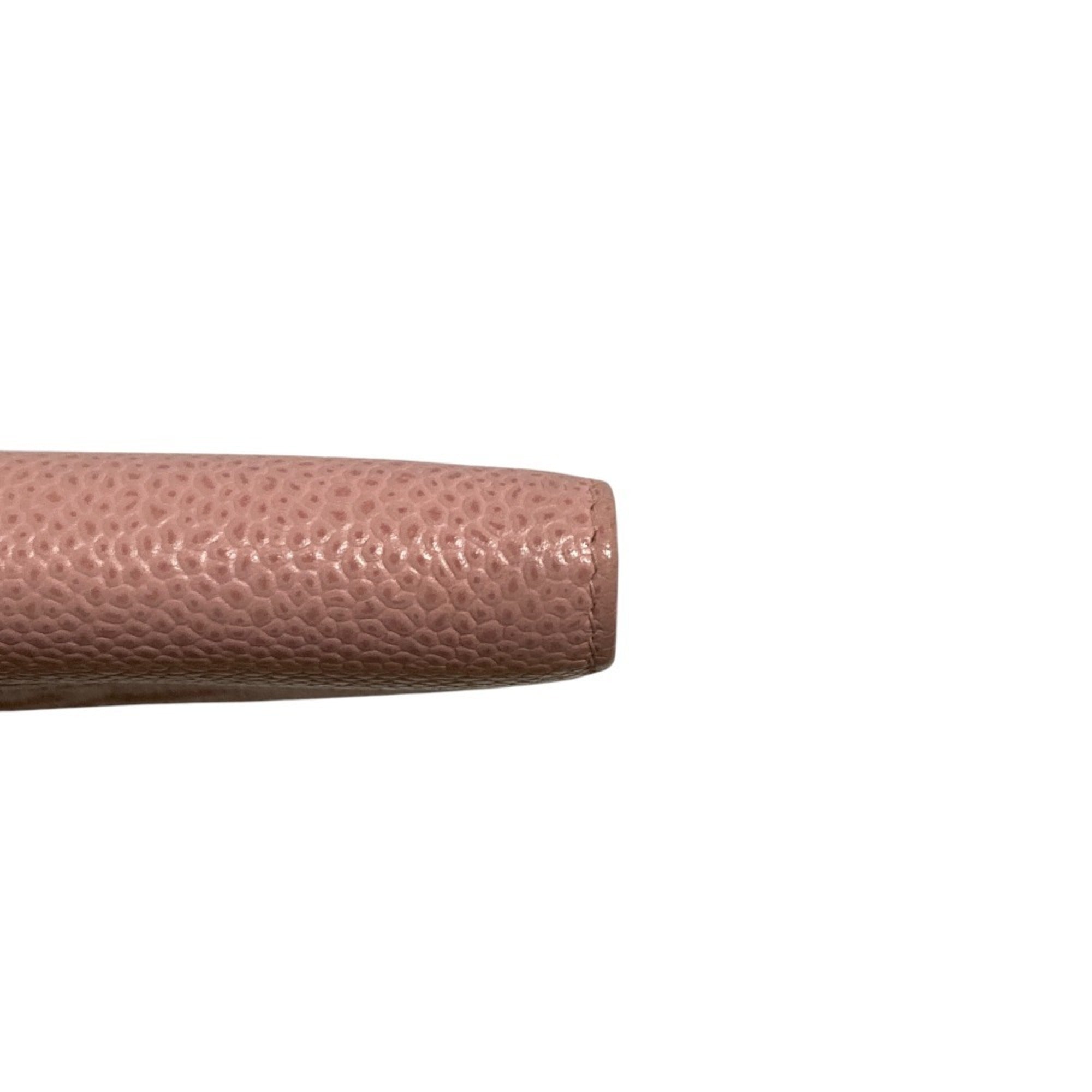 Chanel Pink Grained Calfskin Wallet (Tri-Fold) (Pre-Owned)