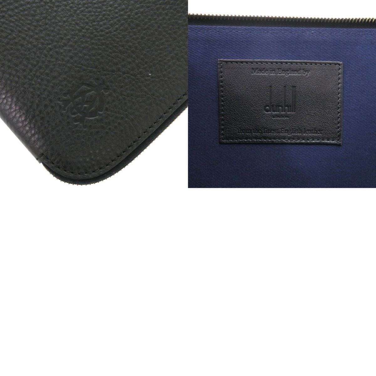 Dunhill Black Leather Clutch Bag (Pre-Owned)