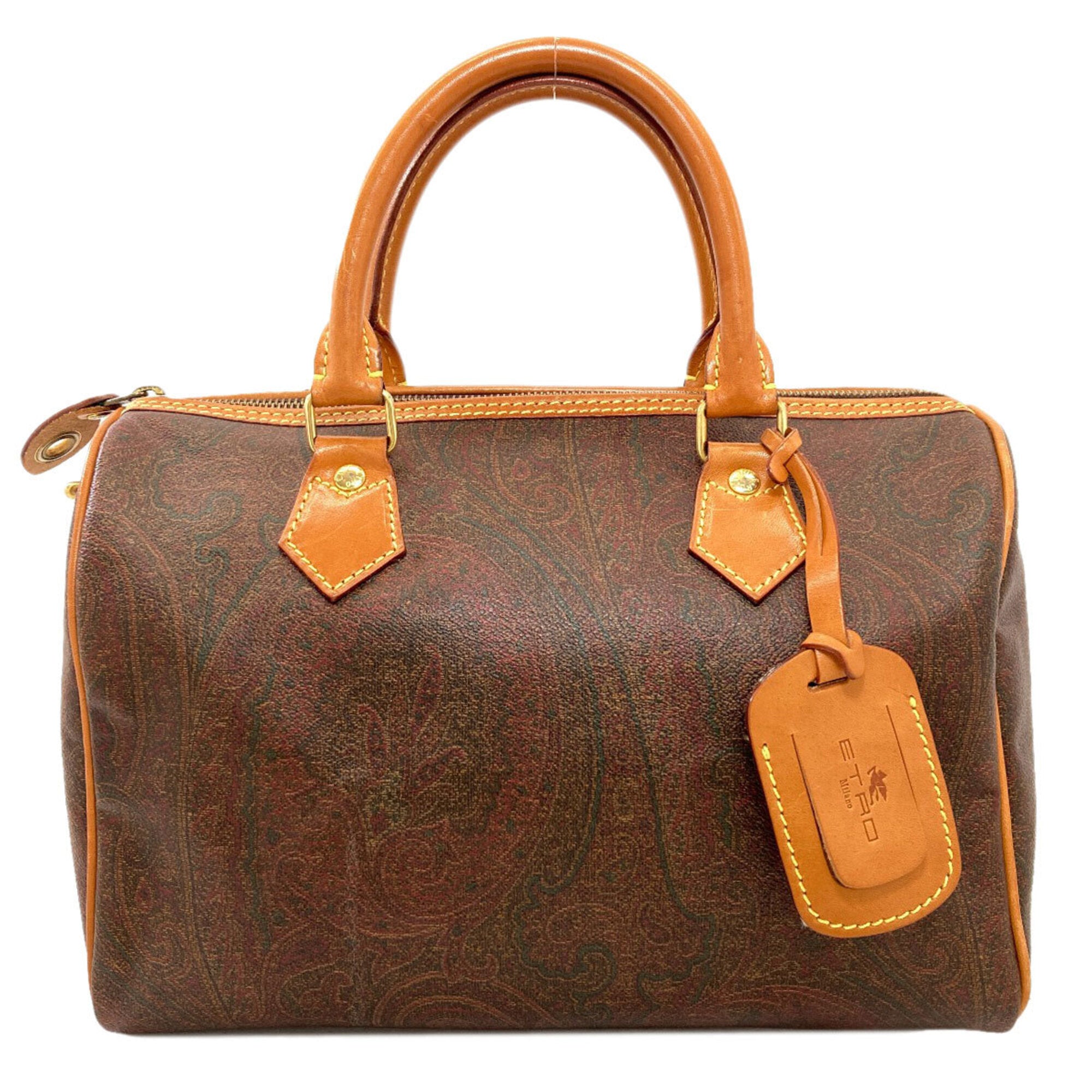 Etro Brown Pvc Boston Bag (Pre-Owned)