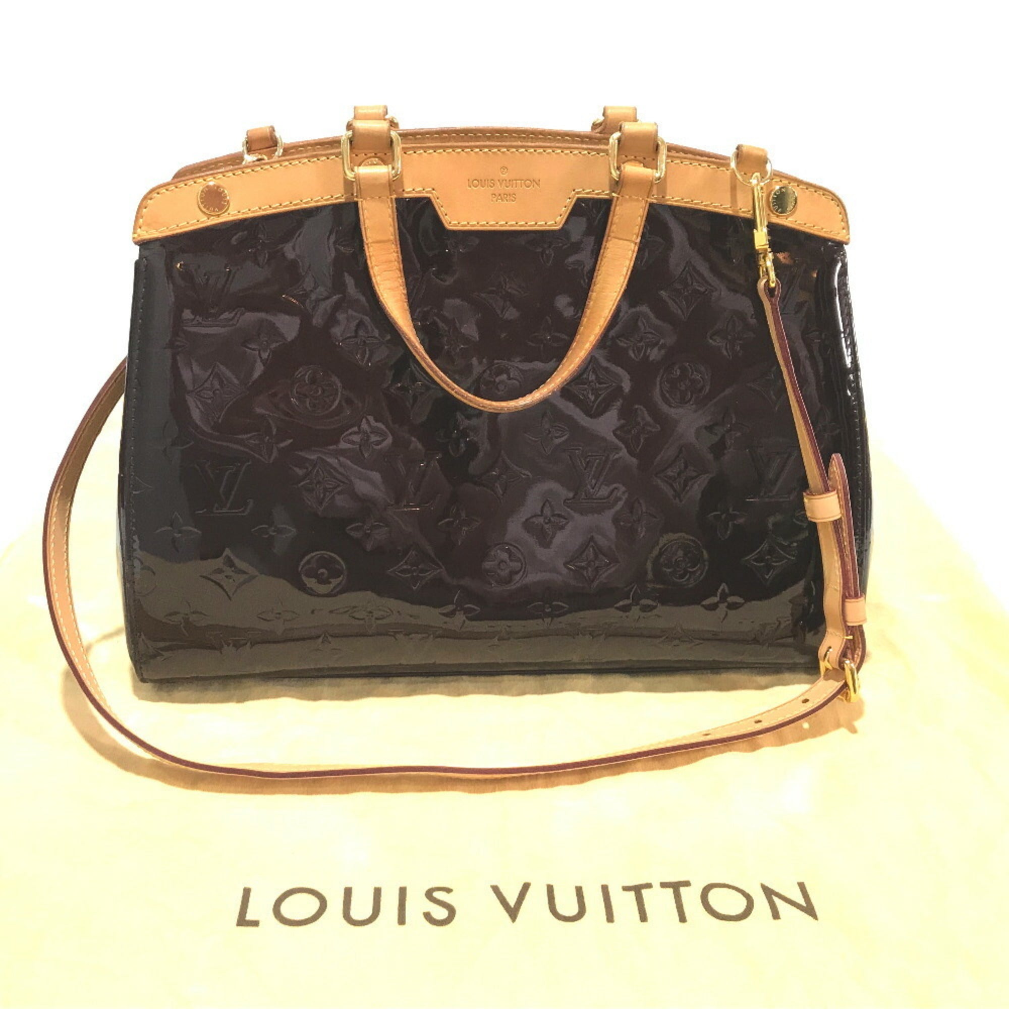 Louis Vuitton Purple Monogram Vernis Handbag Shoulder Bag (Pre-Owned)