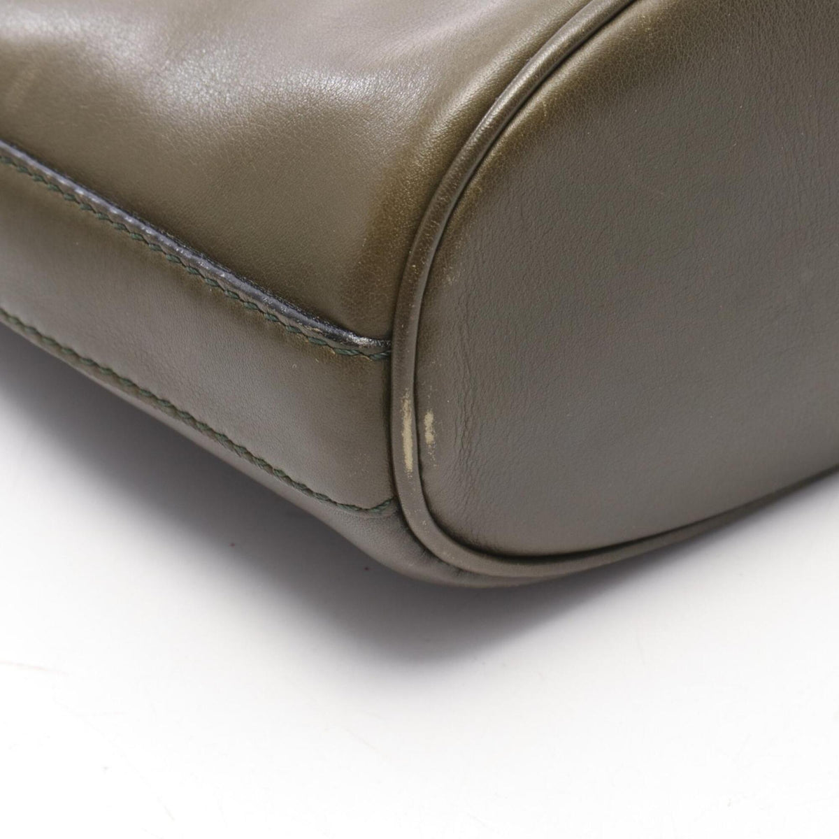 Celine Khaki Leather Handbag Shoulder Bag (Pre-Owned)