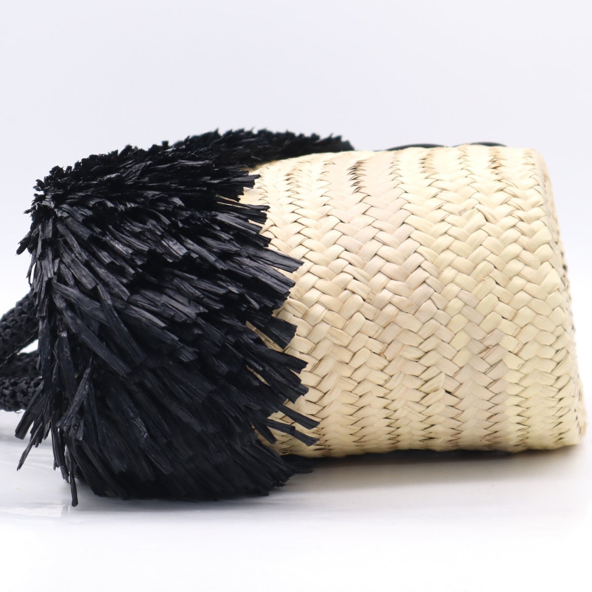 Miu Miu Black Straw Leather Handbag (Pre-Owned)