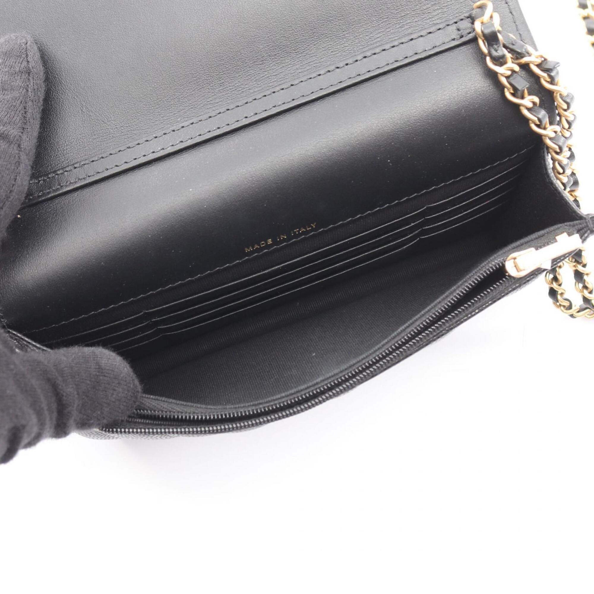 Chanel Matelasse Black Grained Calfskin Handbag Shoulder Bag (Pre-Owned)