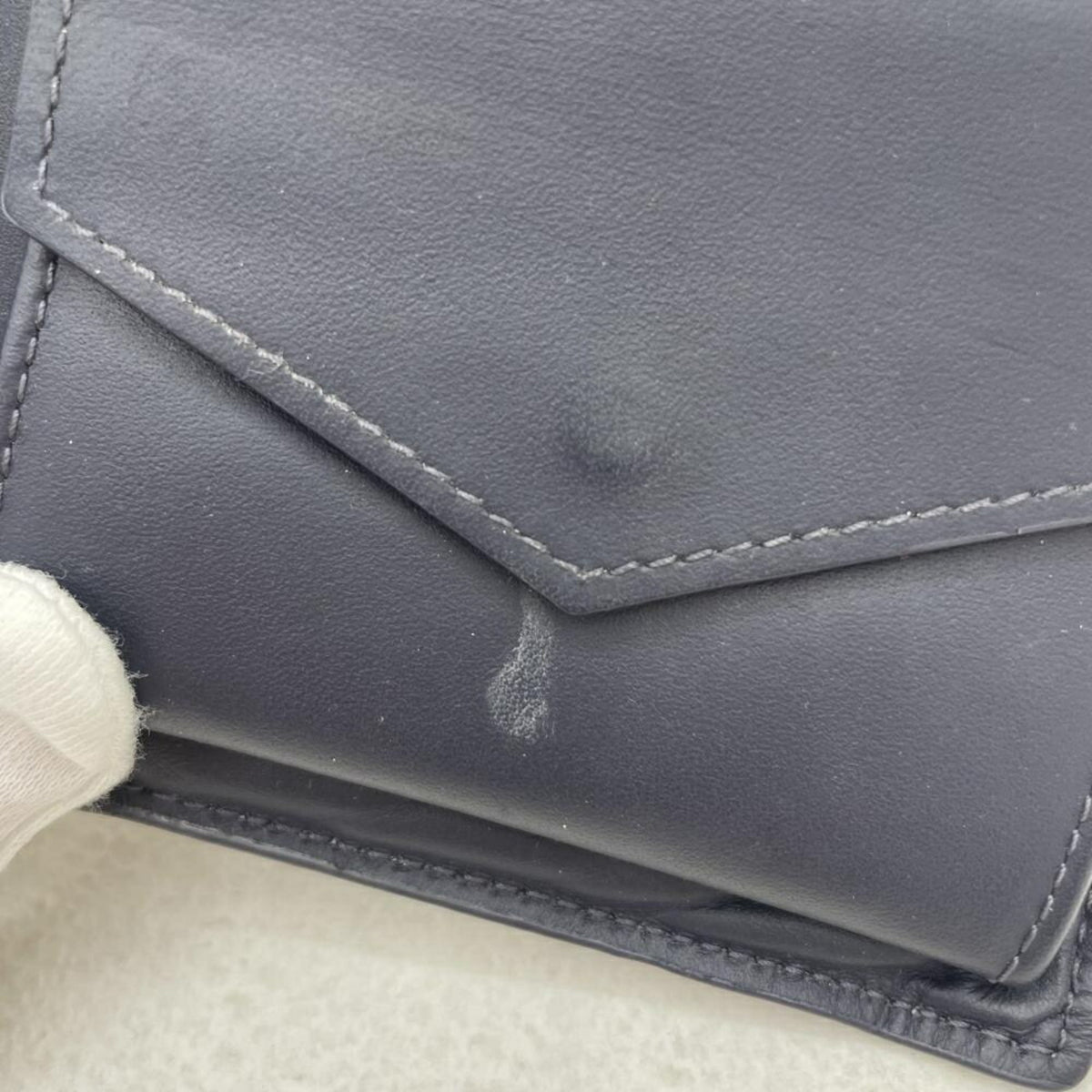 Louis Vuitton Blue Leather Bill Wallet (Bi-Fold) (Pre-Owned)
