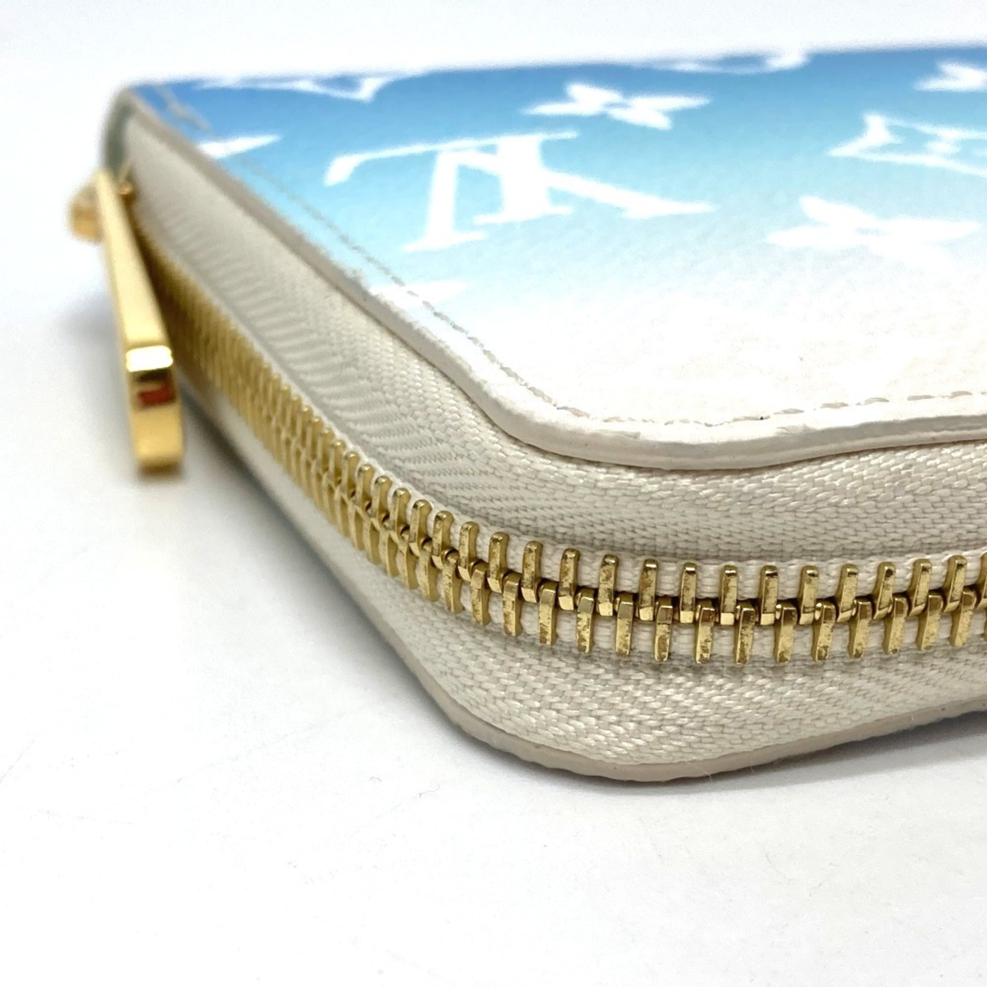 Louis Vuitton Monogram Blue Monogram Long Wallet (Bi-Fold) (Pre-Owned)