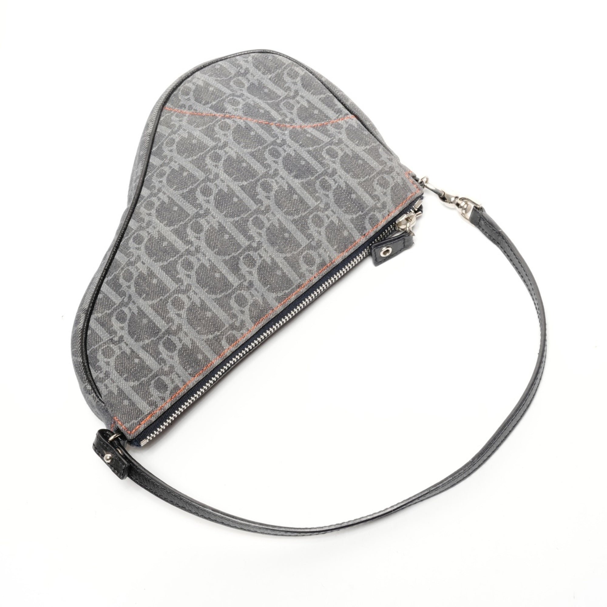 Christian Dior Navy Saddle Bag Shoulder Bag (Pre-Owned)