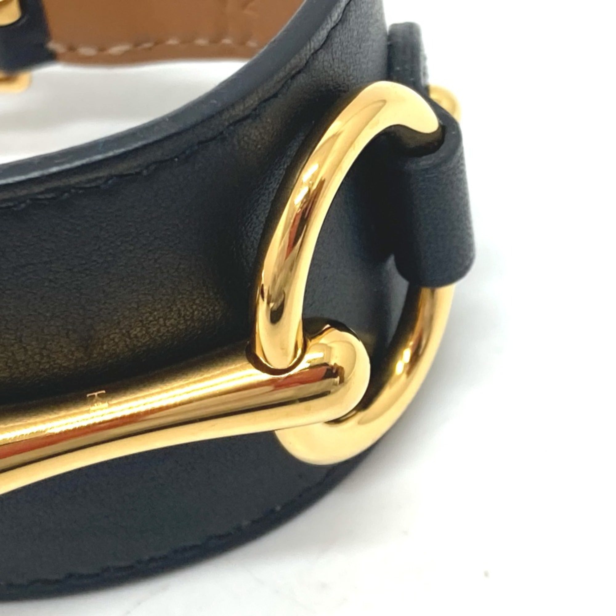 Hermes Black Swift Leather Bangle (Pre-Owned)