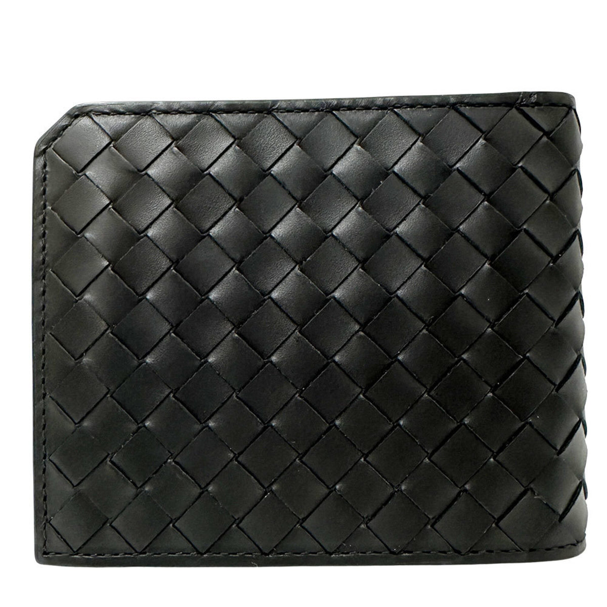 Bottega Veneta Black Leather Wallet (Bi-Fold) (Pre-Owned)