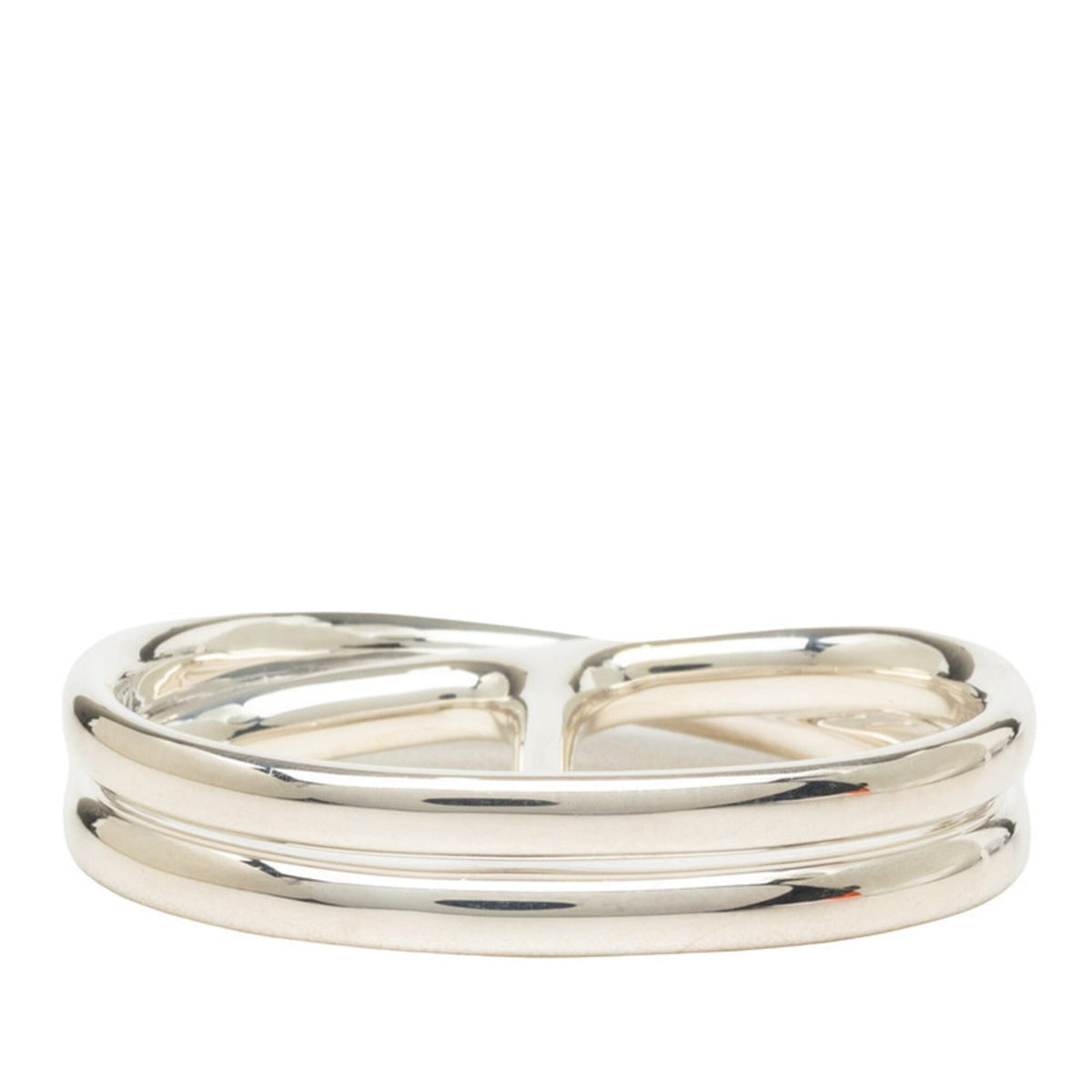 Hermes Silver 925 Band Ring (Pre-Owned)