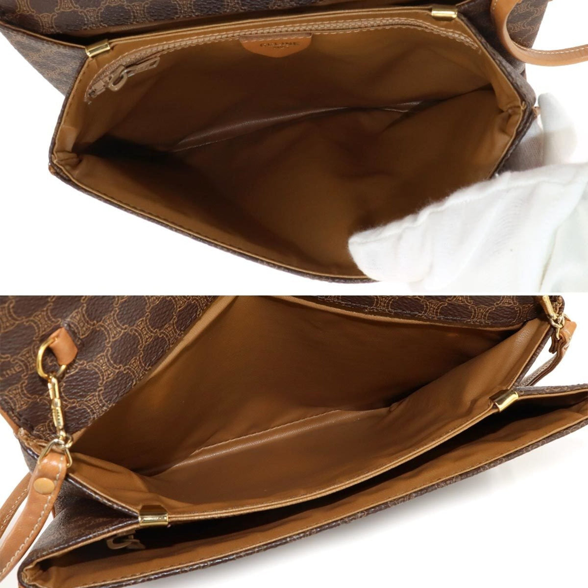 Celine Brown Pvc Leather Handbag Shoulder Bag (Pre-Owned)