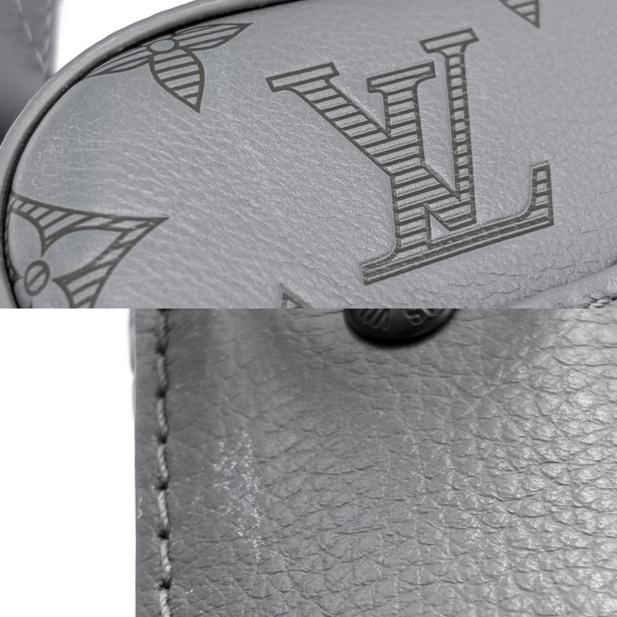 Louis Vuitton Monogram Shadow Gray Monogram Shadow Shoulder Bag (Pre-Owned)