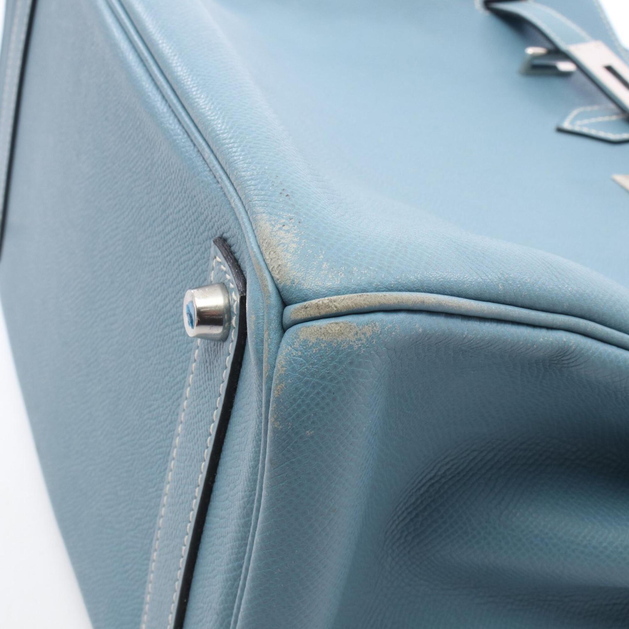 Hermes Blue Epsom Leather Handbag (Pre-Owned)
