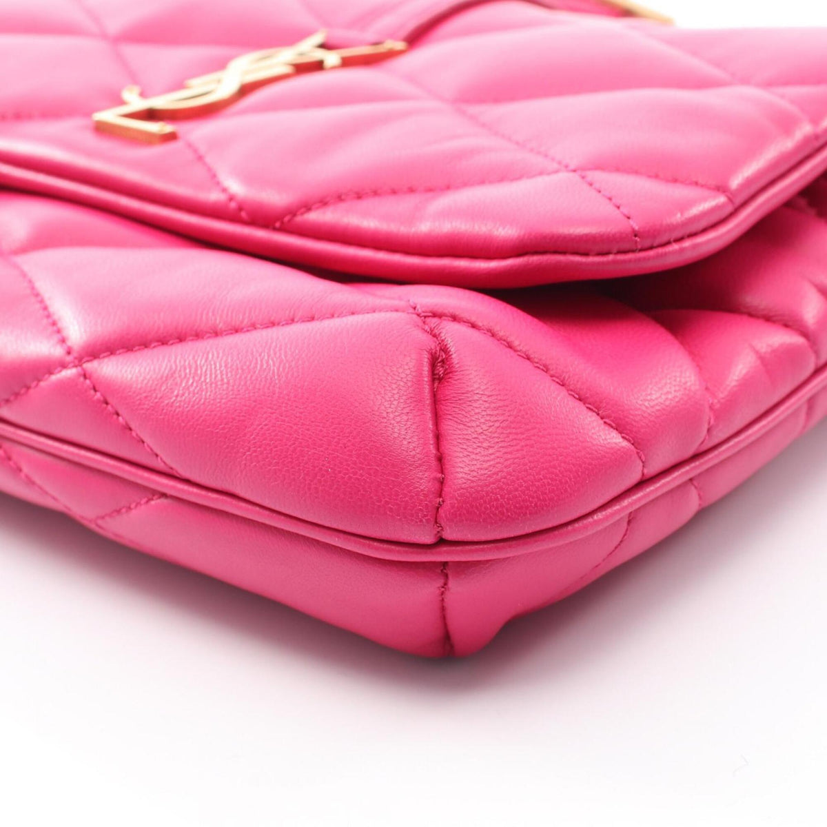 Saint Laurent Pink Leather Handbag Shoulder Bag (Pre-Owned)