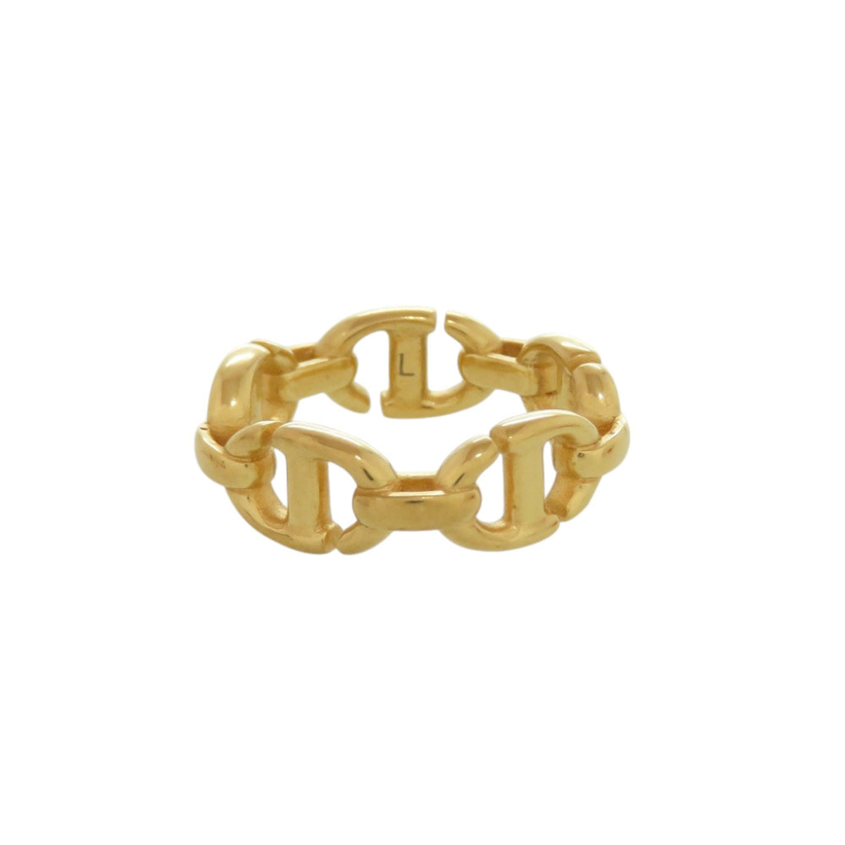Christian Dior Gold Metal Band Ring (Pre-Owned)