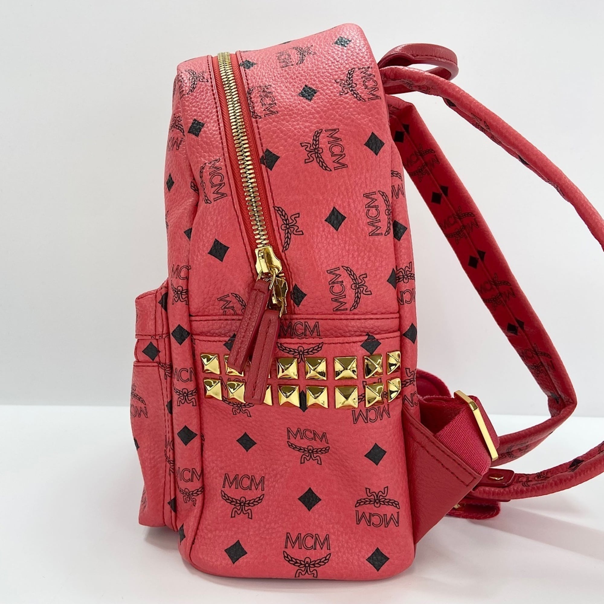 Mcm Red Color Backpack (Pre-Owned)