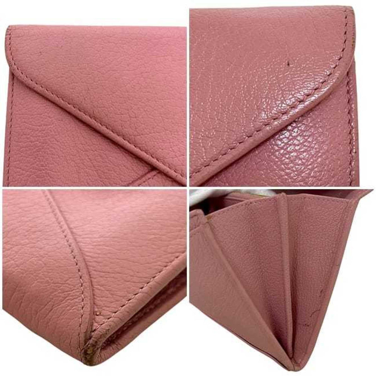 Miu Miu Pink Leather Long Wallet (Bi-Fold) (Pre-Owned)