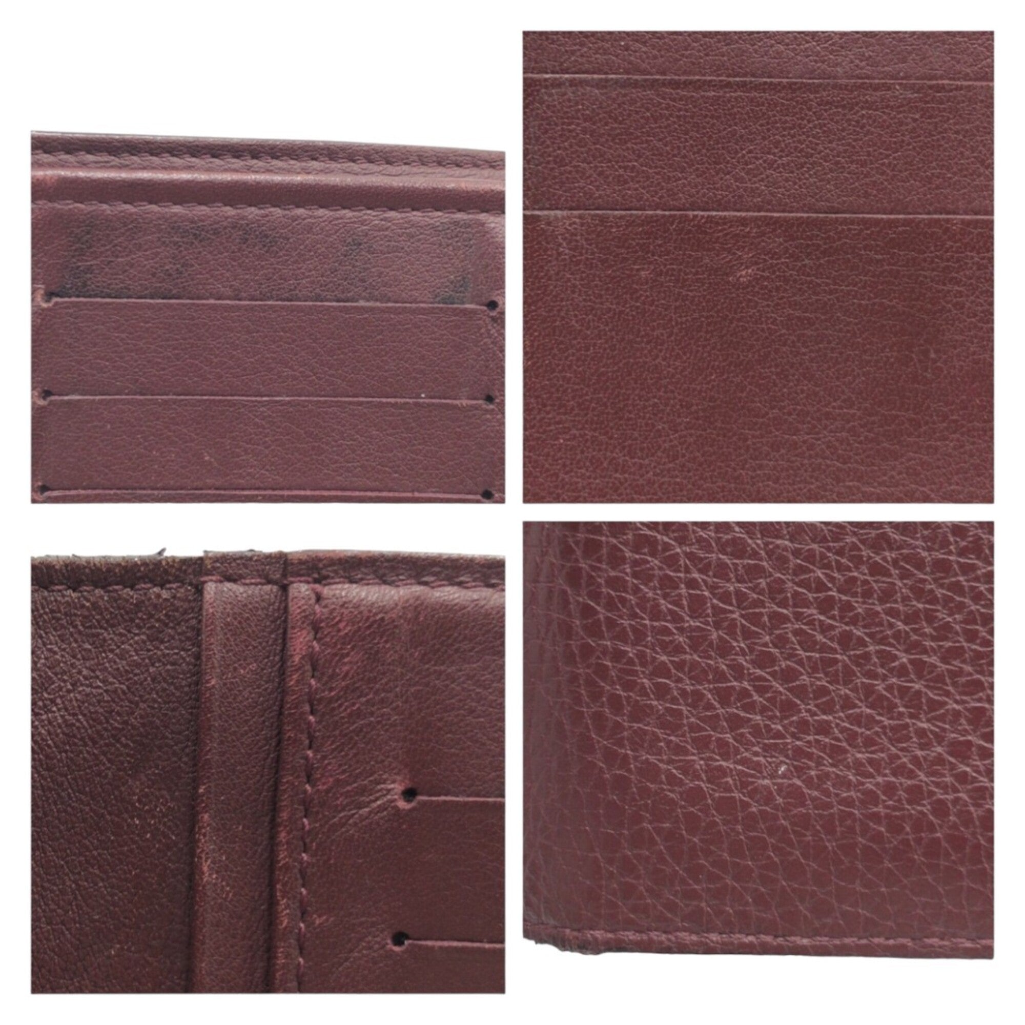 Louis Vuitton Brown Leather Long Wallet (Bi-Fold) (Pre-Owned)
