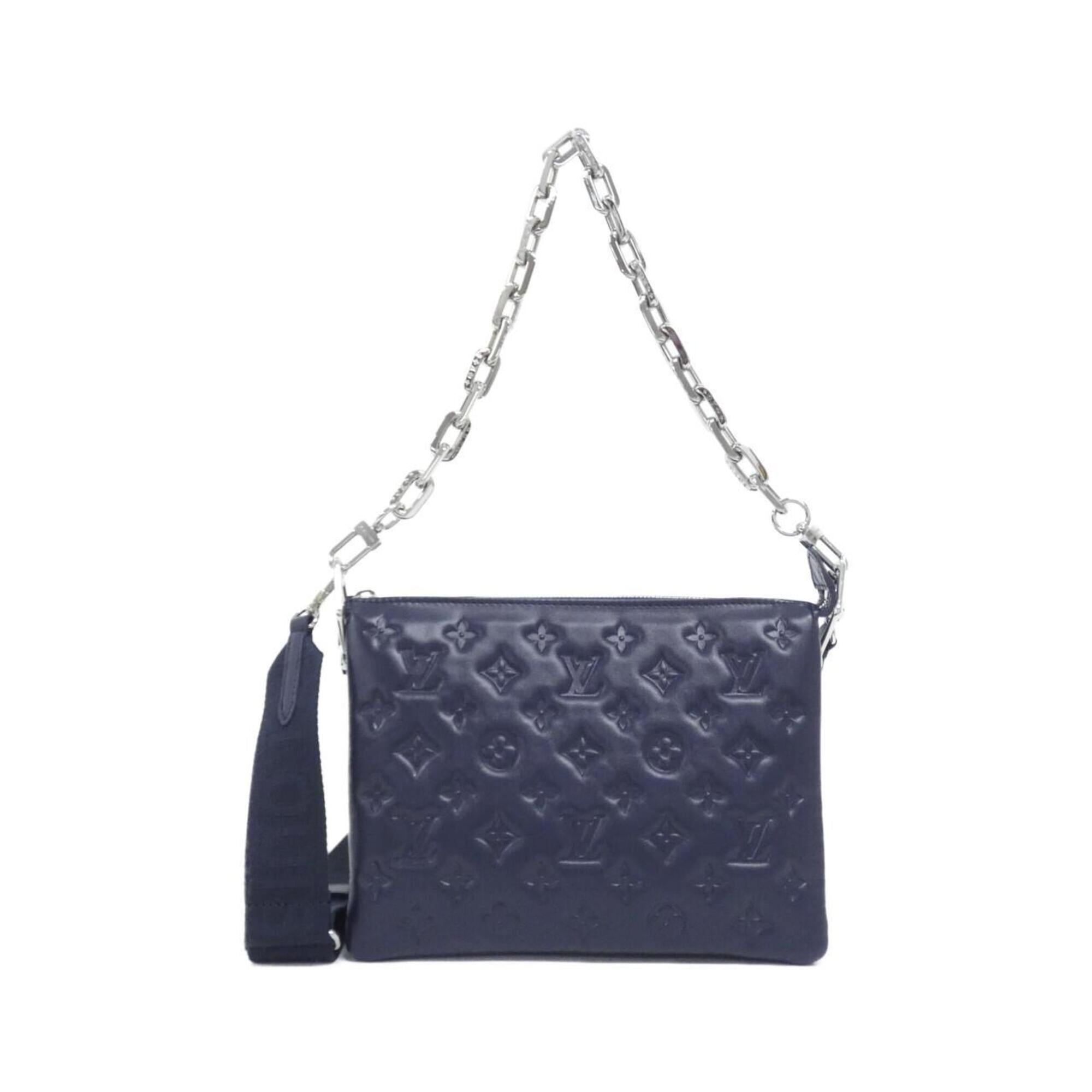 Louis Vuitton Navy Leather Shoulder Bag (Pre-Owned)