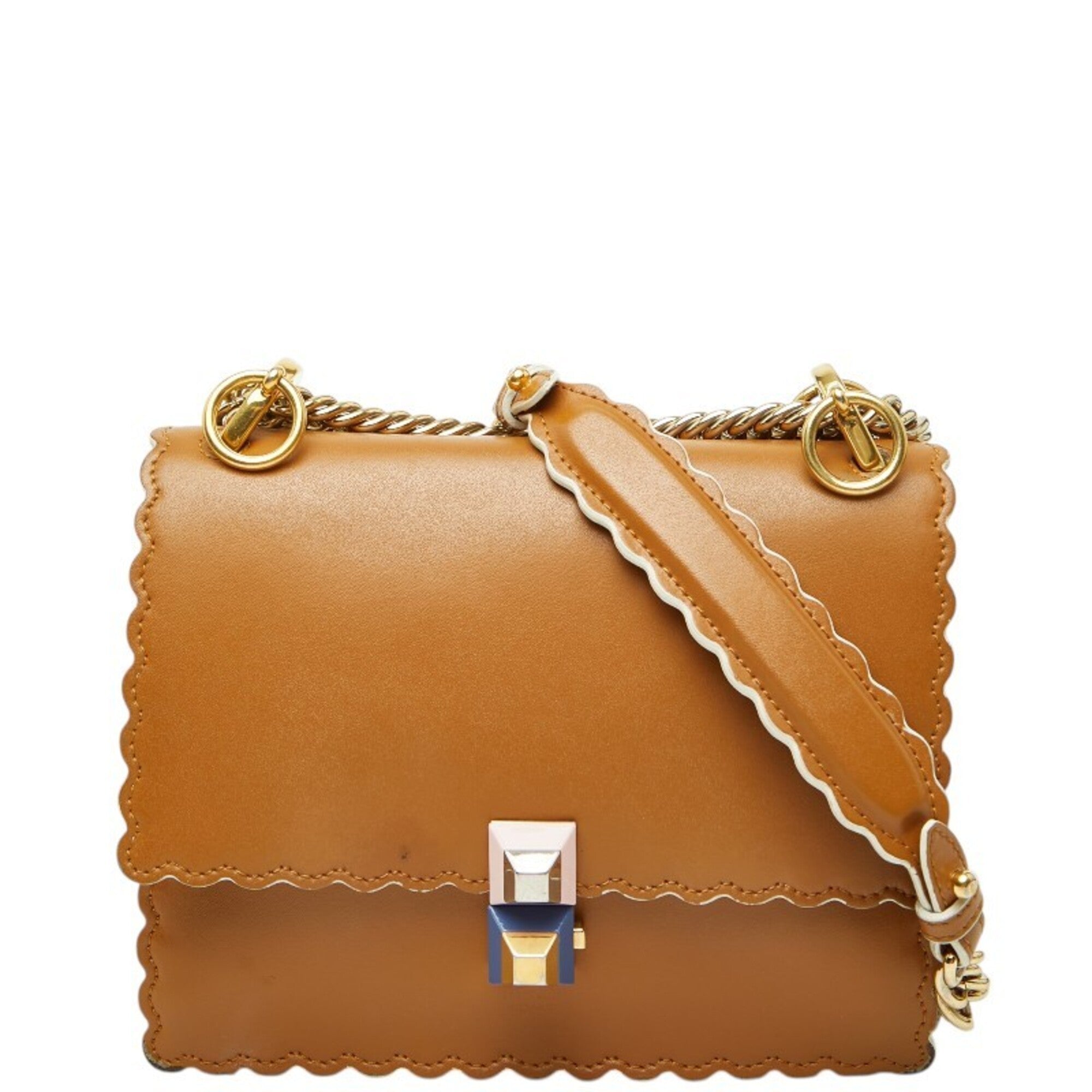Fendi Brown Leather Shoulder Bag (Pre-Owned)
