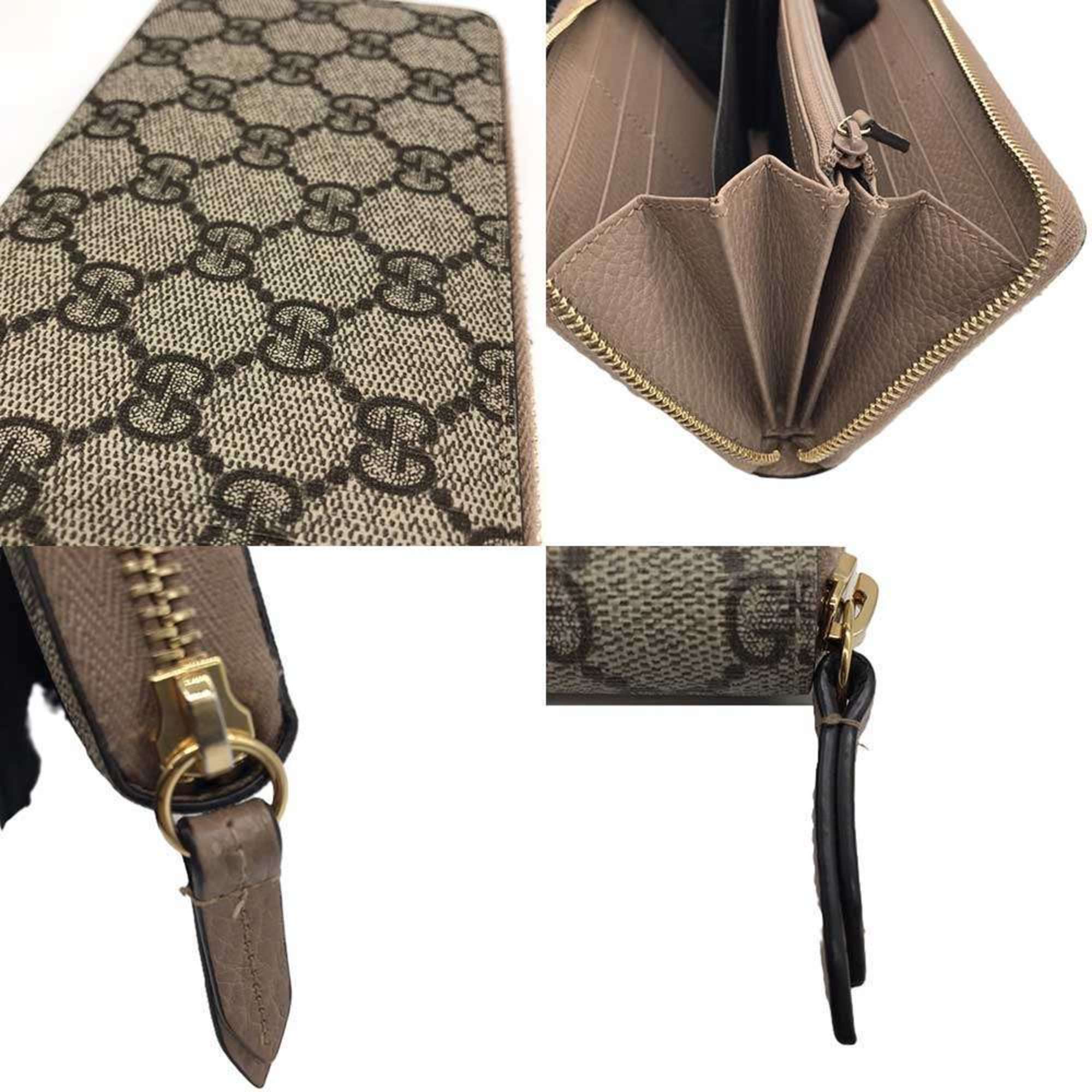 Gucci Beige Gg Supreme Long Wallet (Bi-Fold) (Pre-Owned)