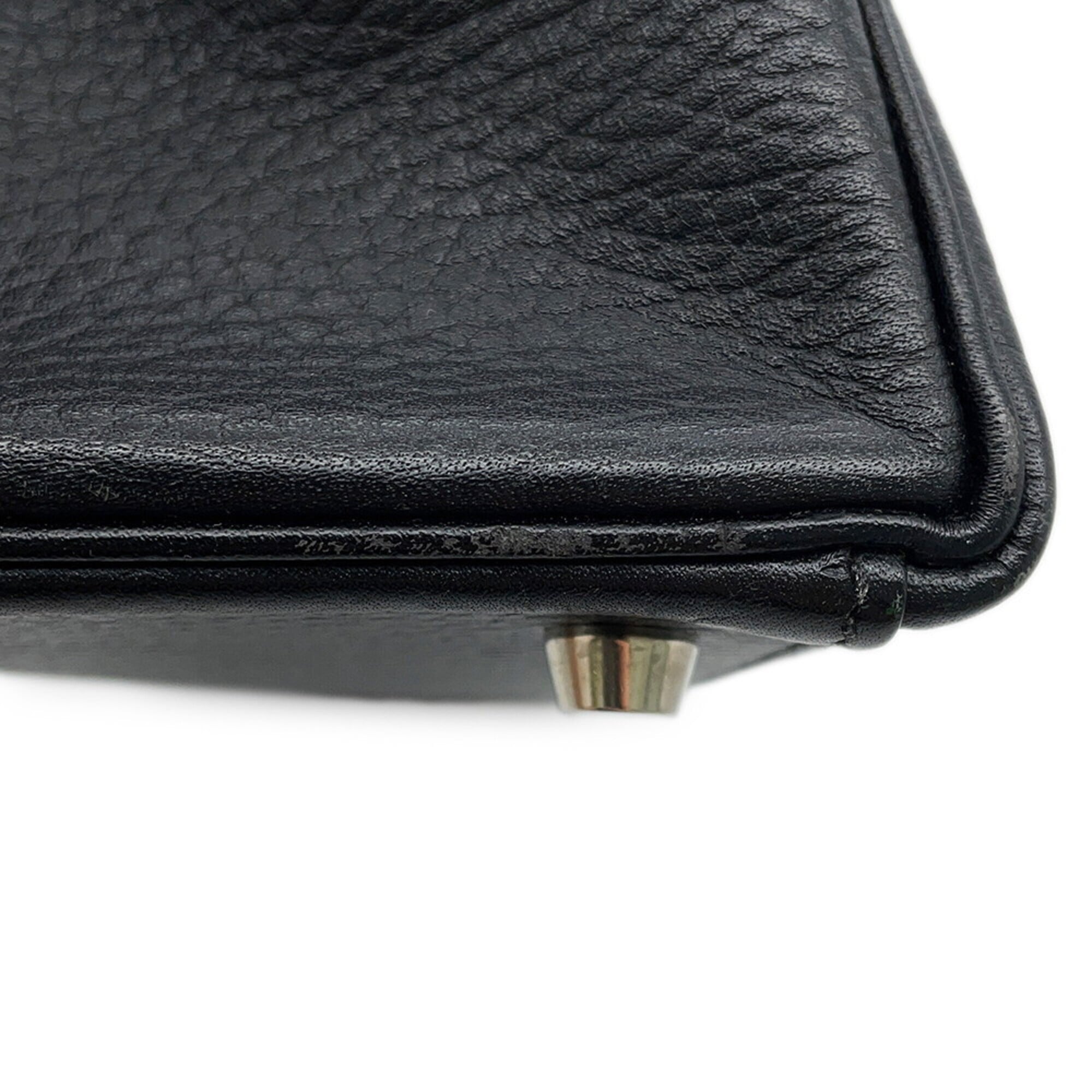 Hermes Kelly Black Ardennes Leather Handbag (Pre-Owned)