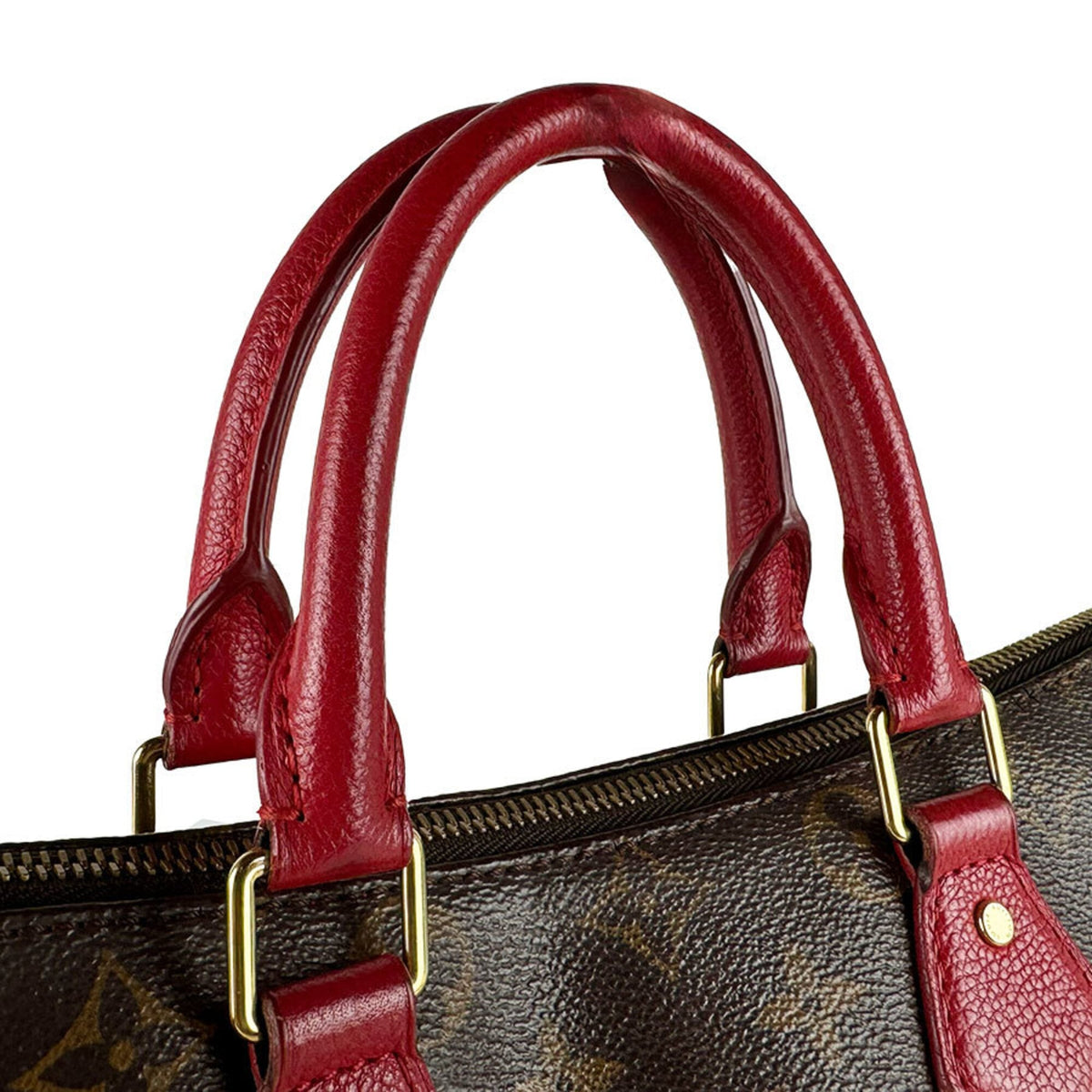 Louis Vuitton Brown Monogram Red Color Monogram Handbag Shoulder Bag (Pre-Owned)
