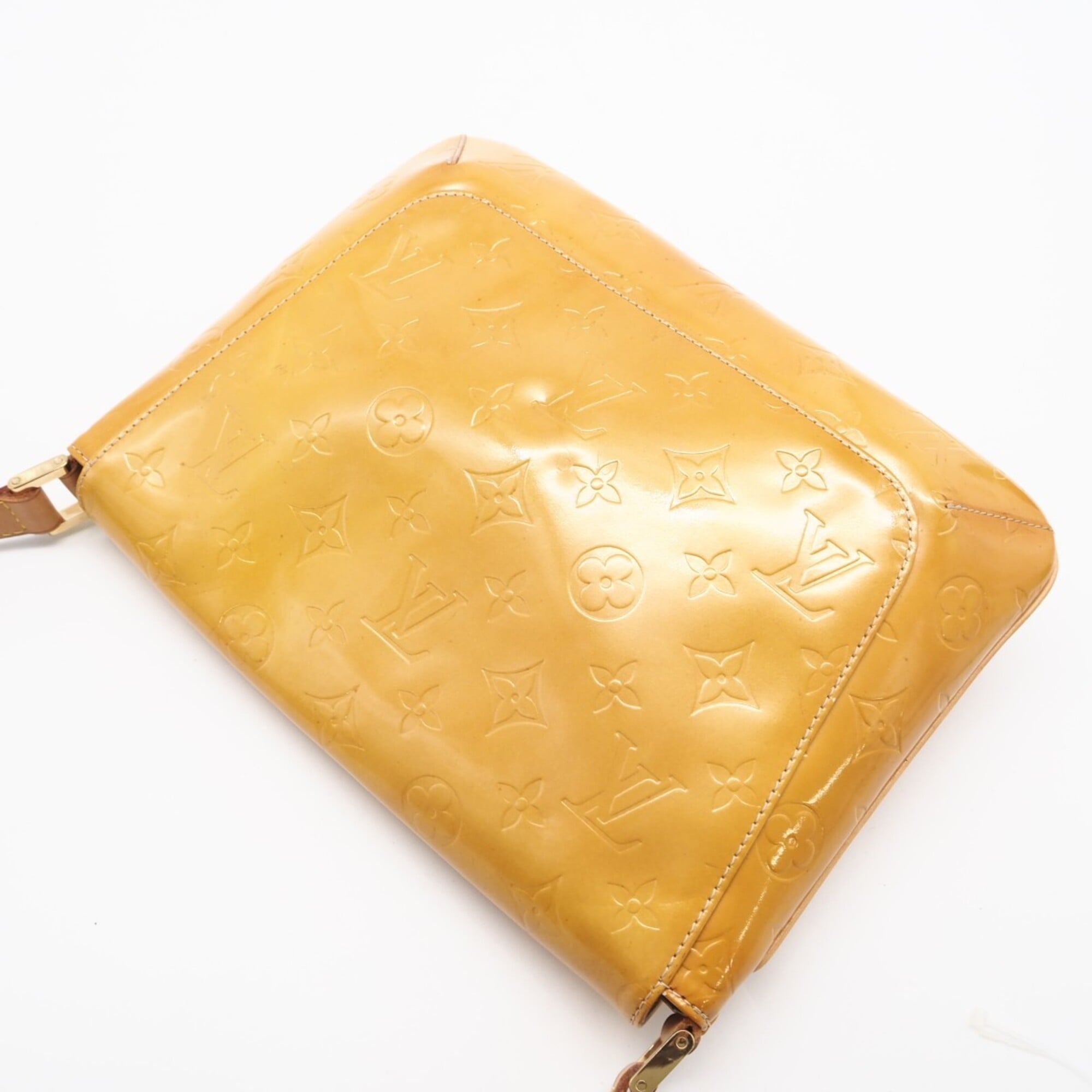 Louis Vuitton Monogram Vernis Yellow Leather Shoulder Bag (Pre-Owned)