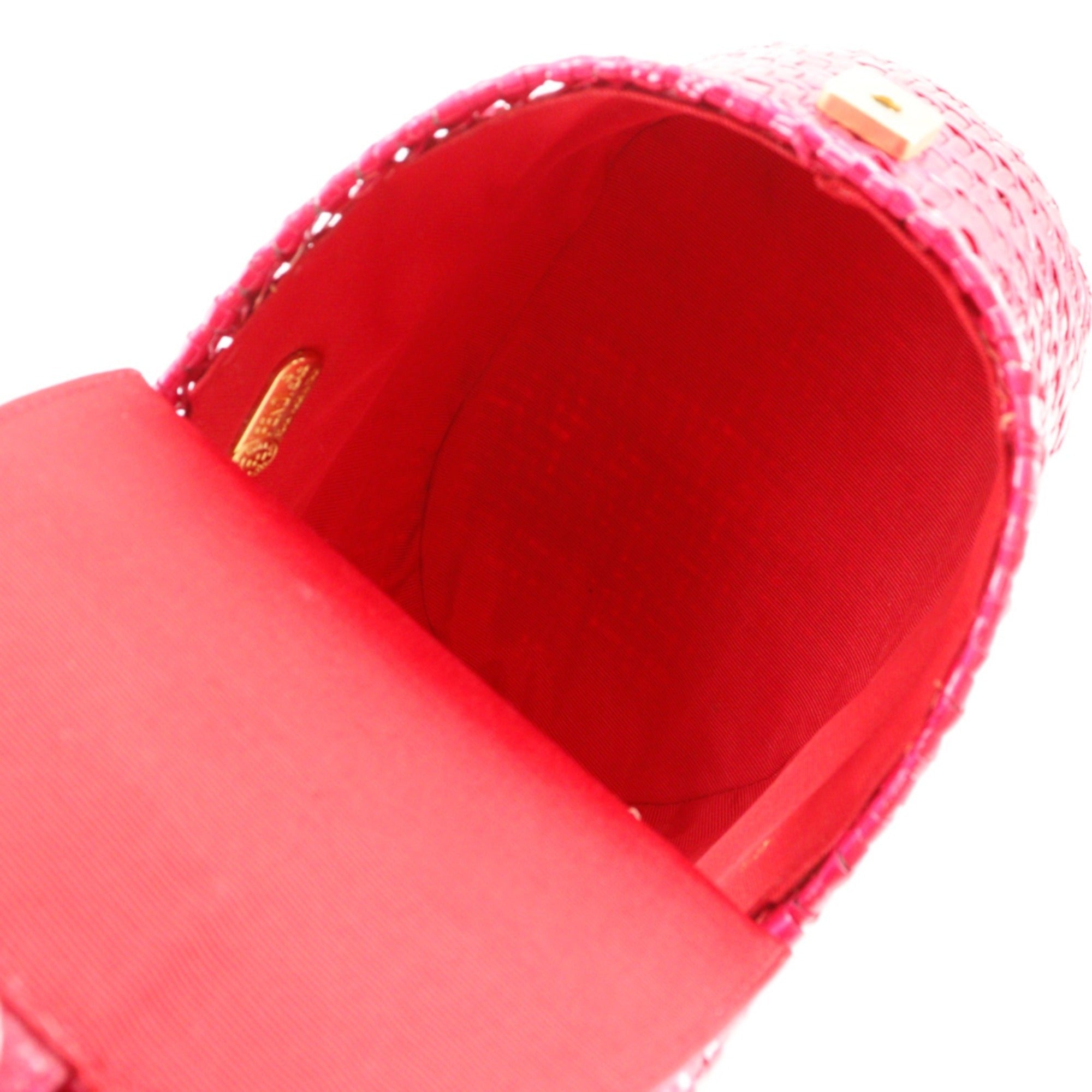 Fendi Pink Straw Basket Handbag (Pre-Owned)
