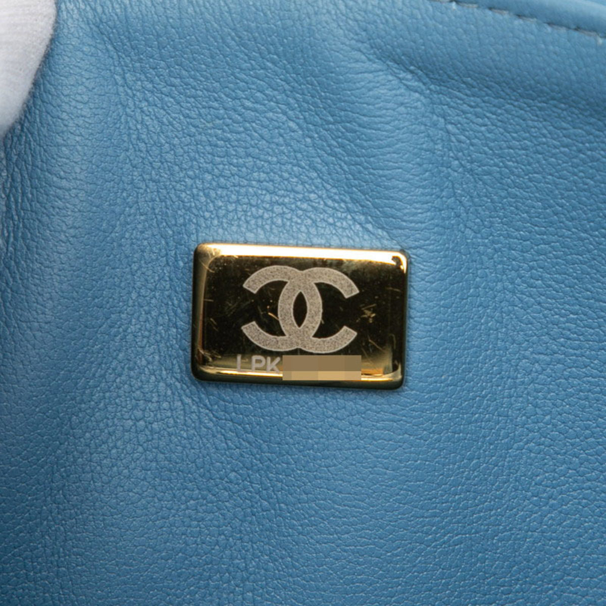 Chanel Blue Gold Denim Spangles Shoulder Bag (Pre-Owned)