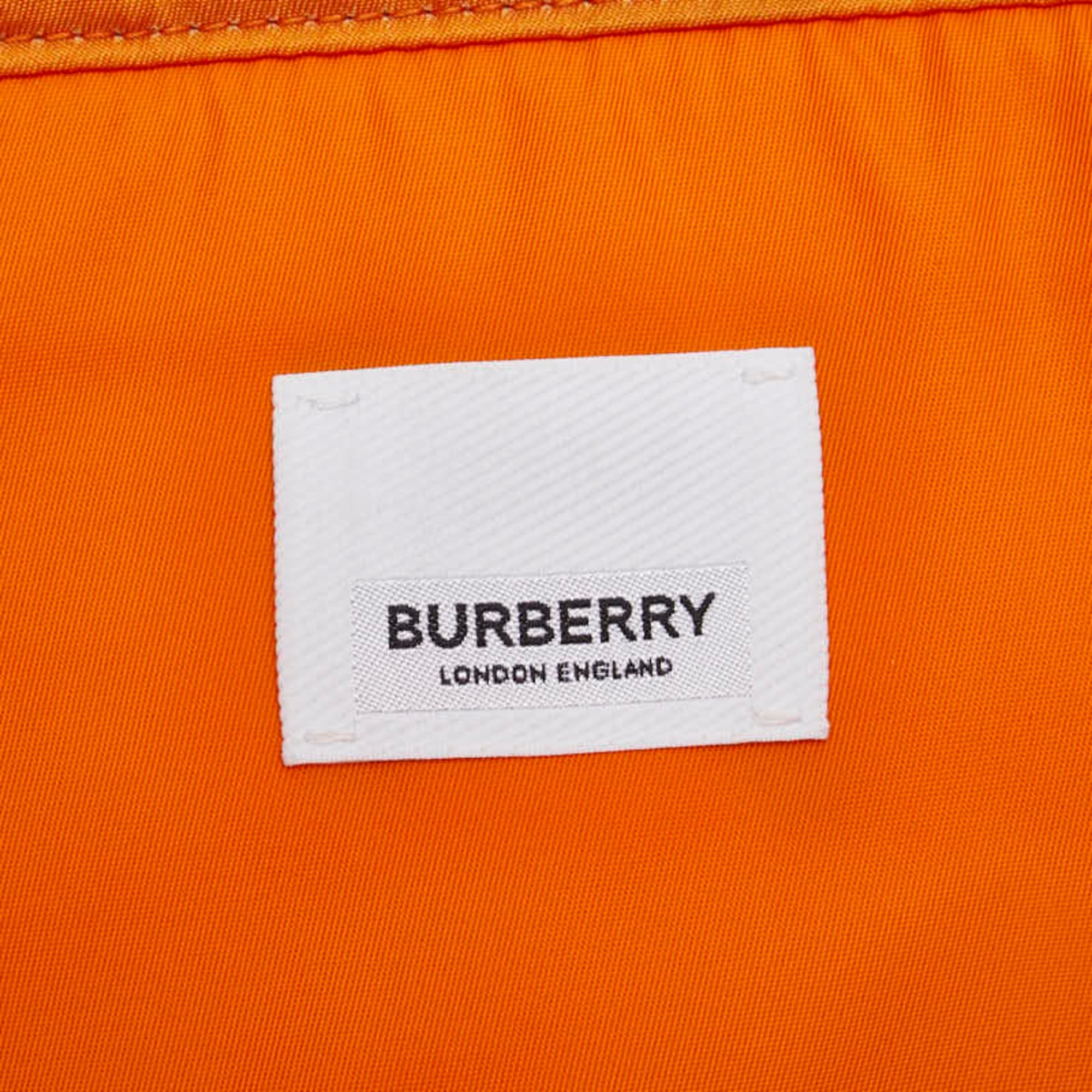 Burberry Orange Nylon Leather Tote Bag (Pre-Owned)