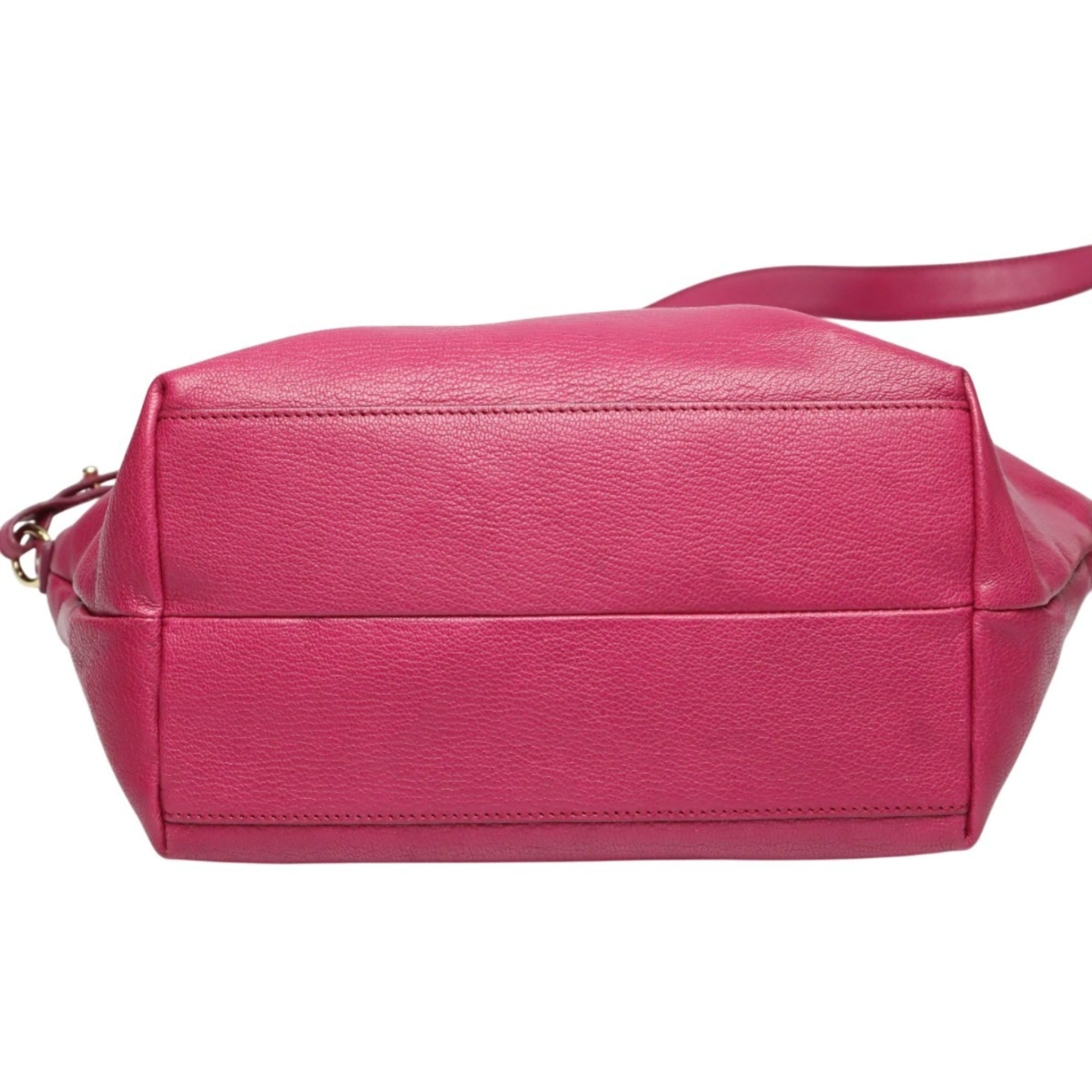 Salvatore Ferragamo Pink Leather Handbag Shoulder Bag (Pre-Owned)