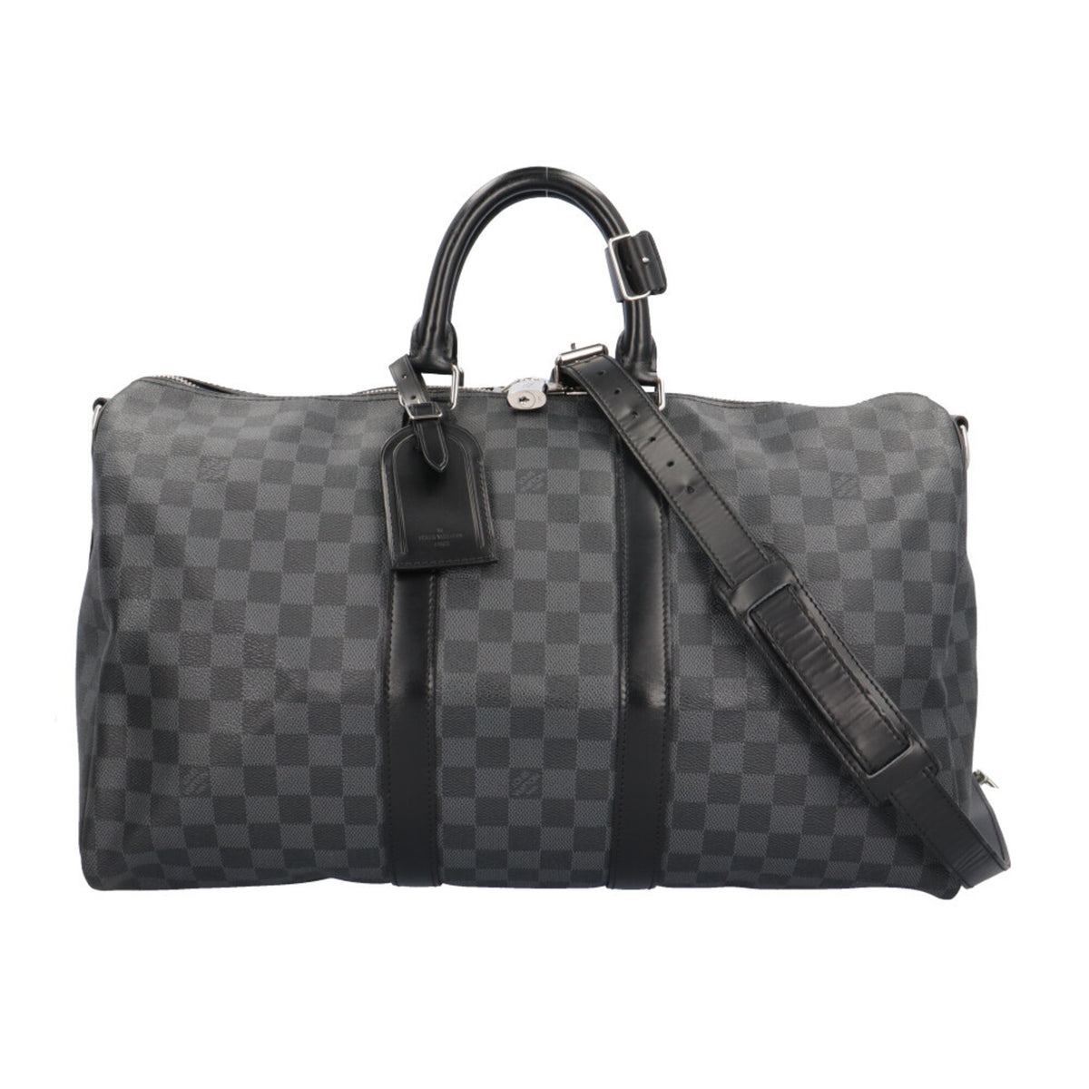 Louis Vuitton Damier Graphite Black Gray Damier Graphite Boston Bag (Pre-Owned)
