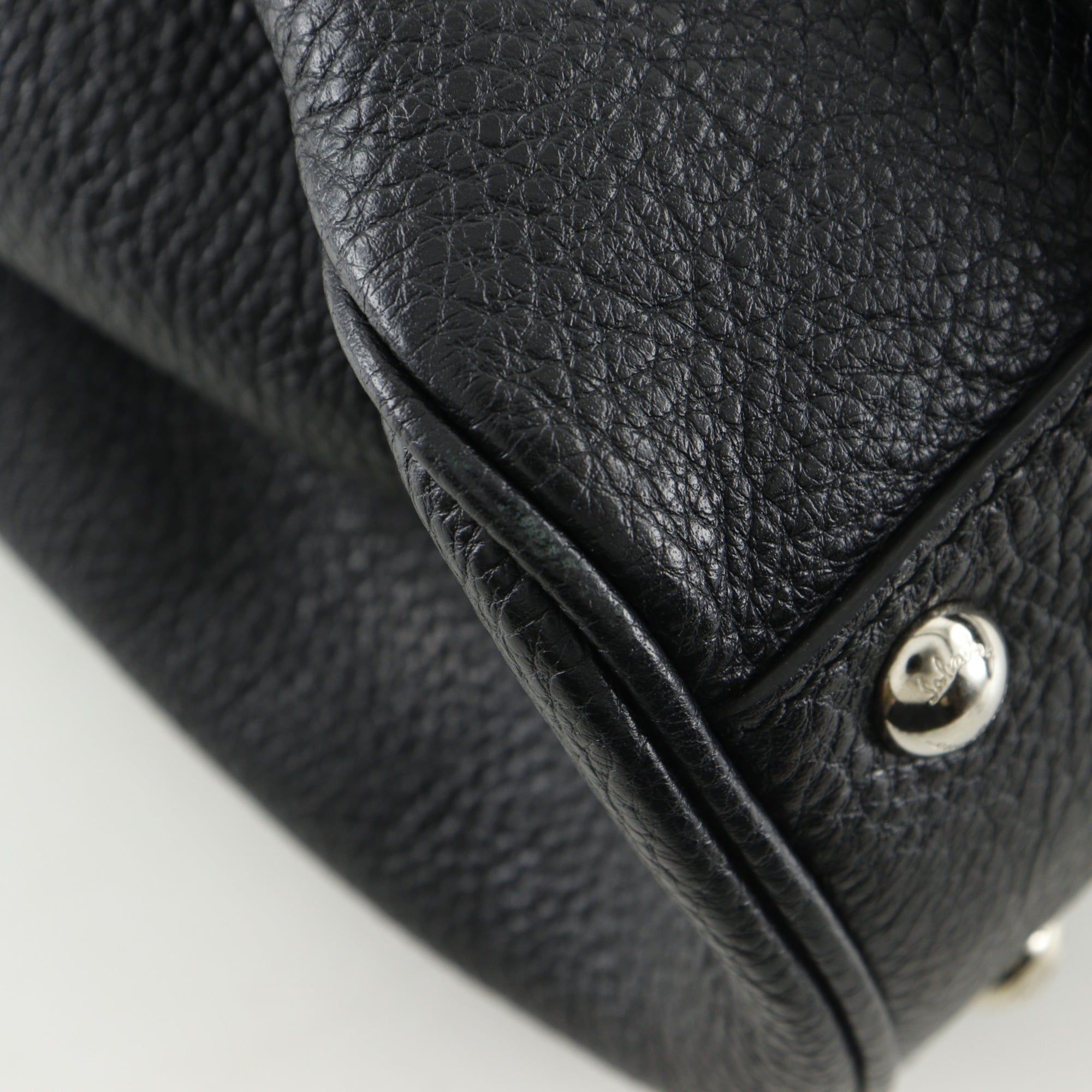 Salvatore Ferragamo Black Leather Tote Bag (Pre-Owned)