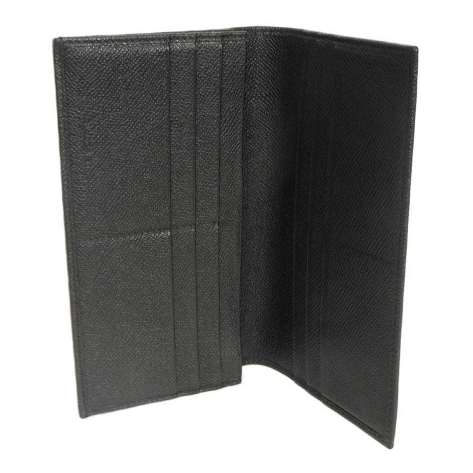 Bvlgari Black Leather Long Wallet (Bi-Fold) (Pre-Owned)