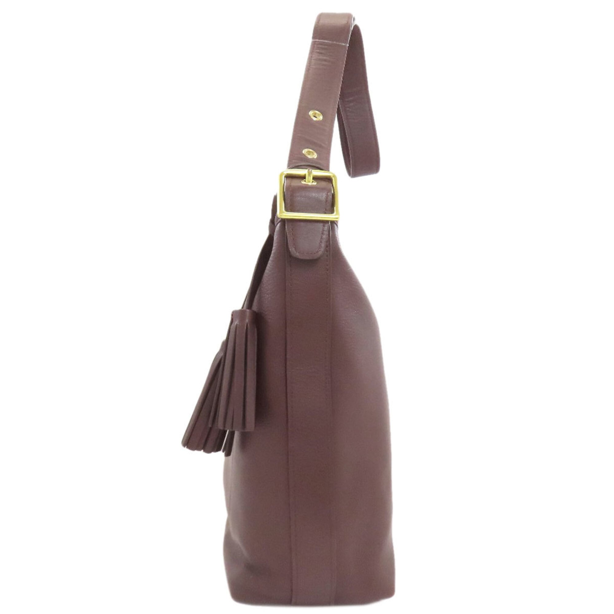 Coach Dark Brown Leather Shoulder Bag (Pre-Owned)