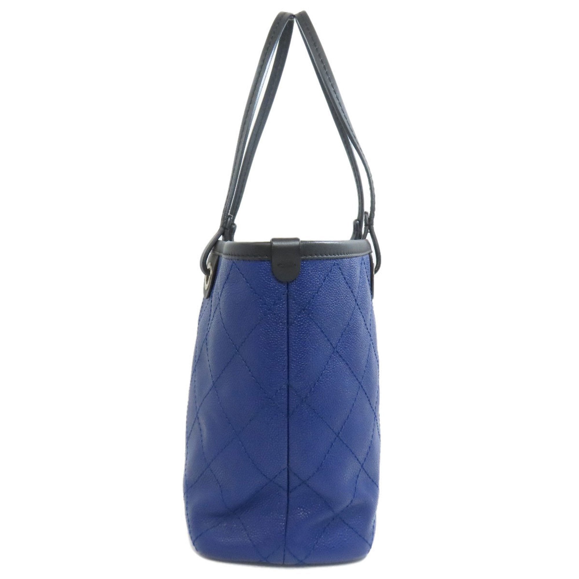 Chanel Blue Caviar Leather Tote Bag (Pre-Owned)