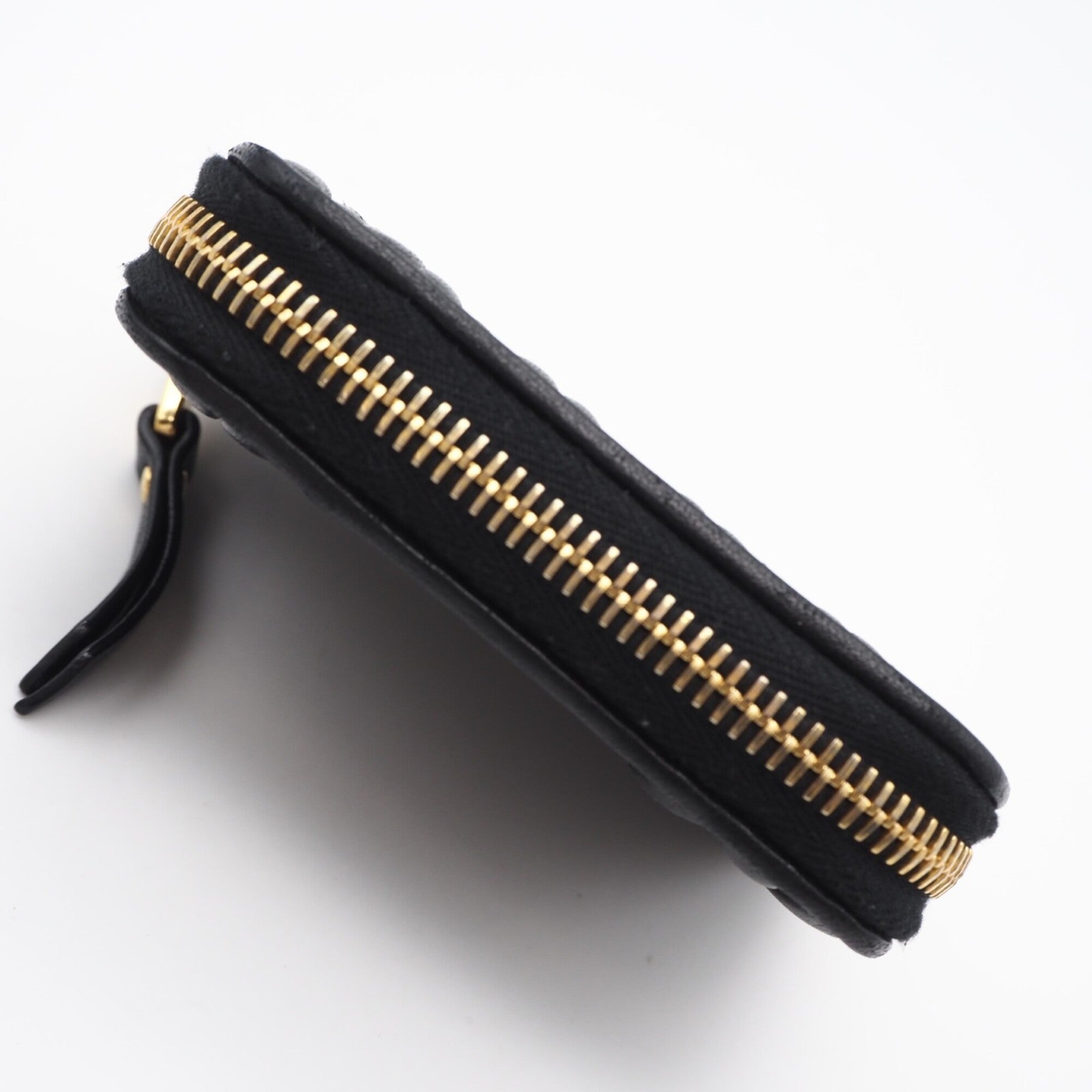 Miu Miu Matelasse Black Leather Coin Purse/Coin Case (Pre-Owned)