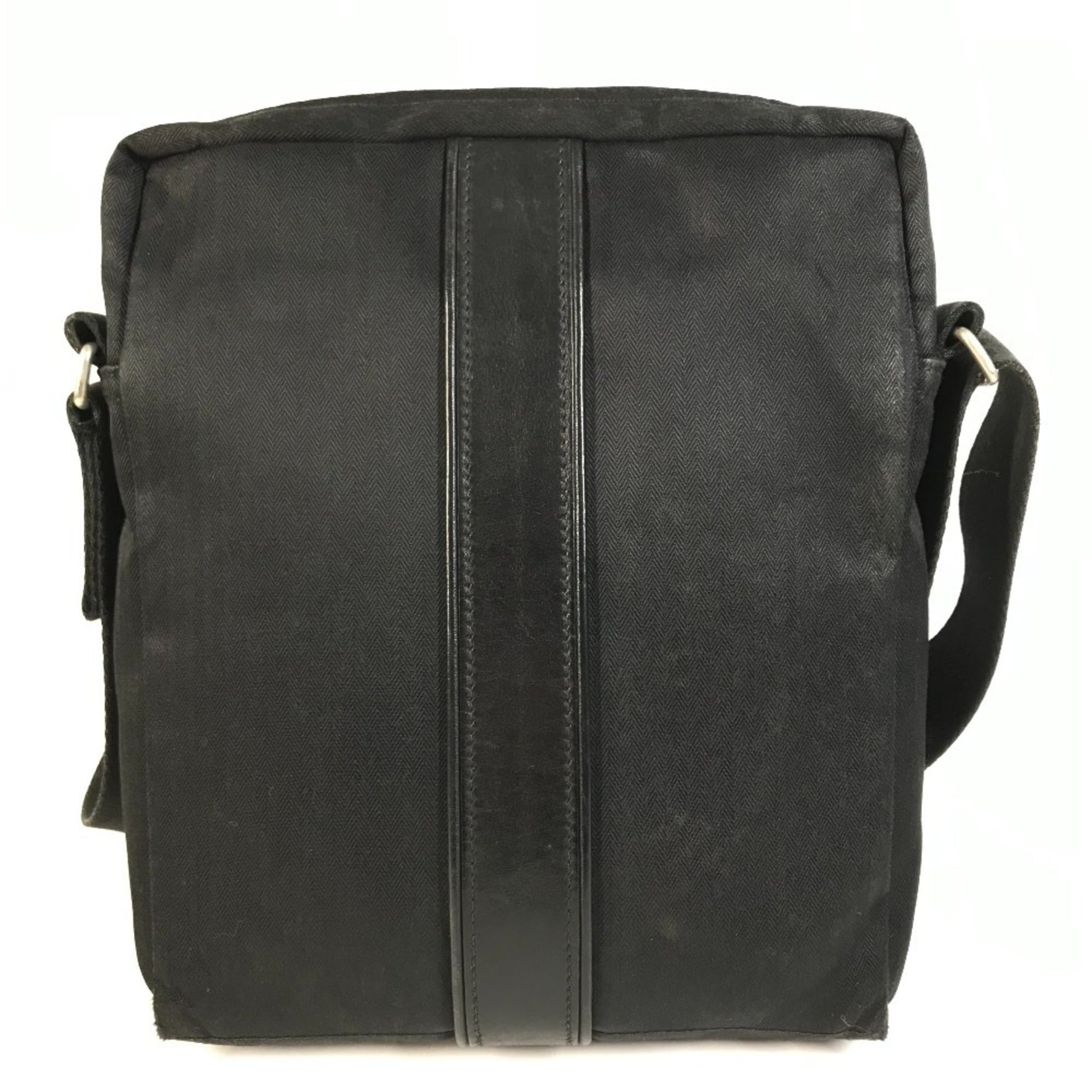 Hermes Black Cotton Pochette Shoulder Bag (Pre-Owned)