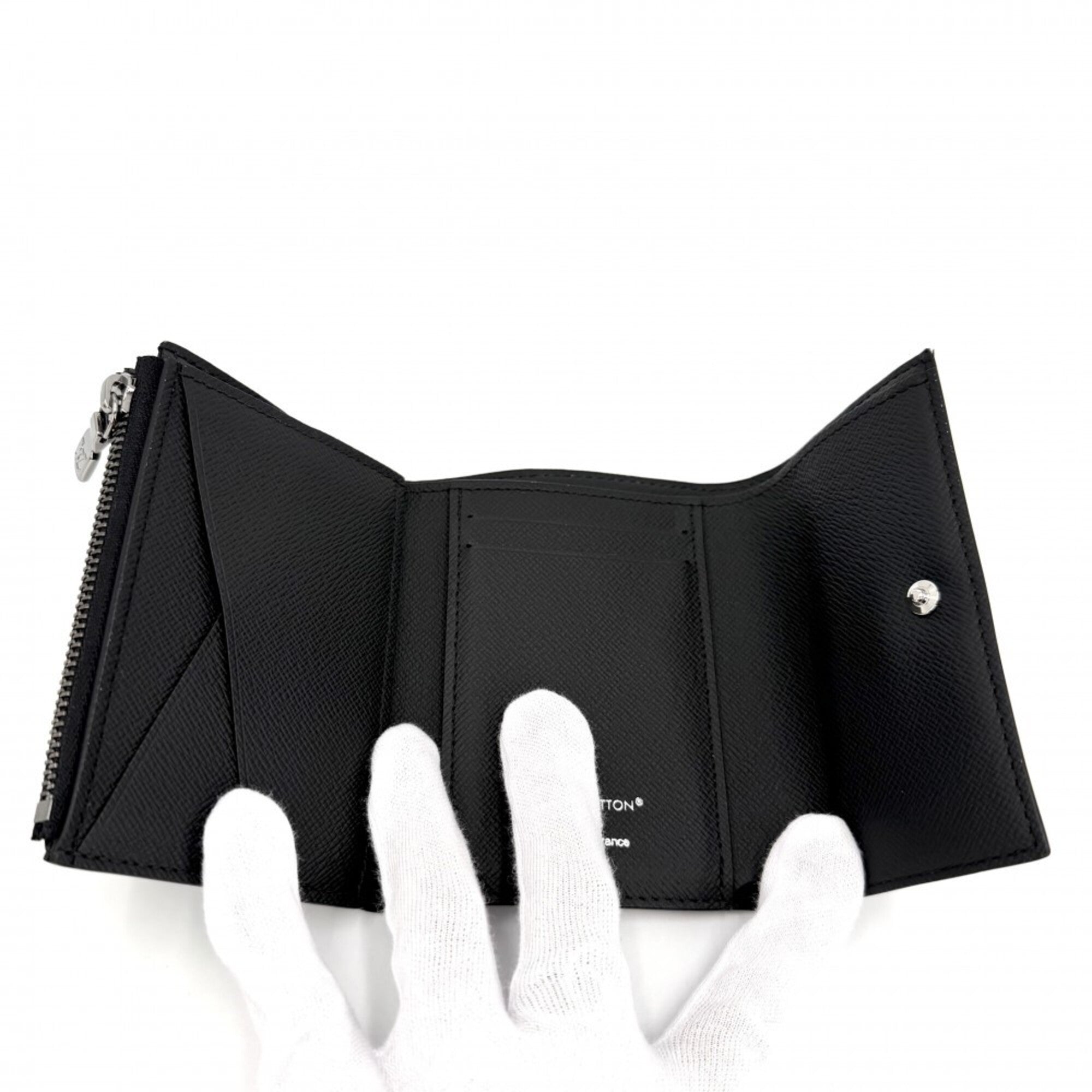 Louis Vuitton Black Monogram Eclipse Wallet (Tri-Fold) (Pre-Owned)