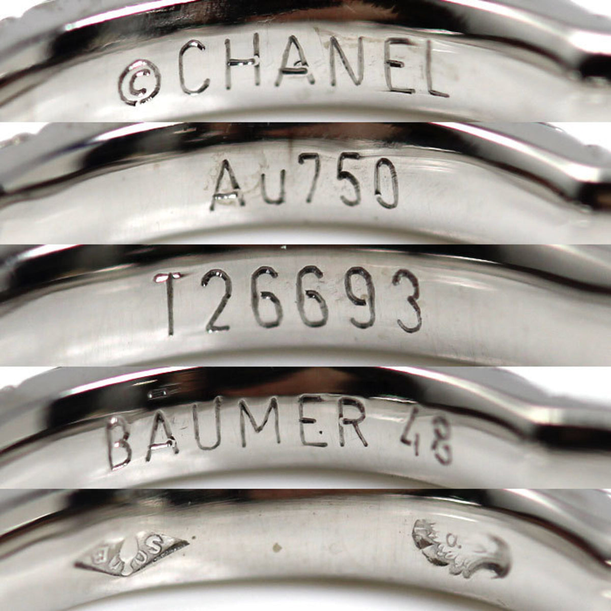 Chanel White Gold (18K) Band Ring (Pre-Owned)