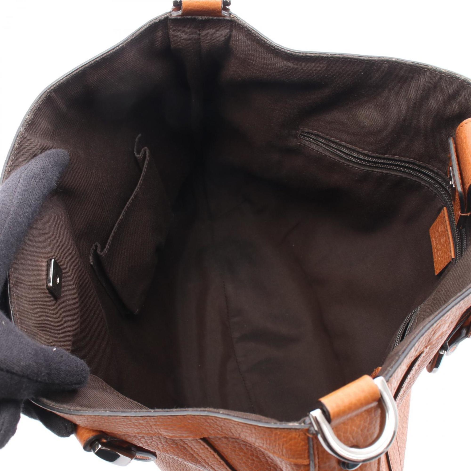 Gucci Brown Leather Handbag (Pre-Owned)