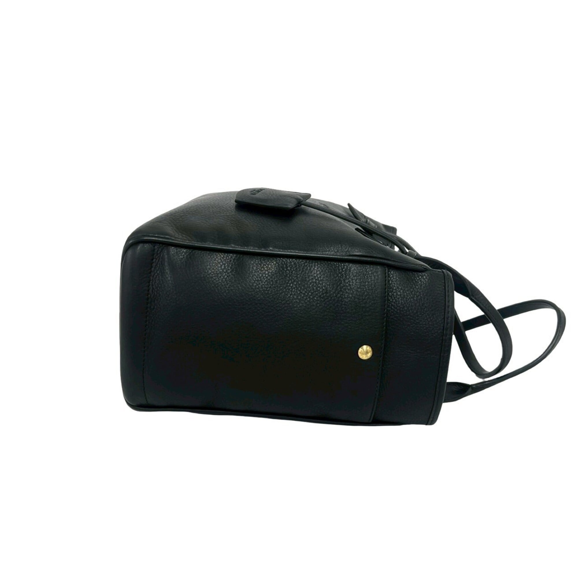 Loewe Black Leather Boston Bag Handbag Tote Bag (Pre-Owned)