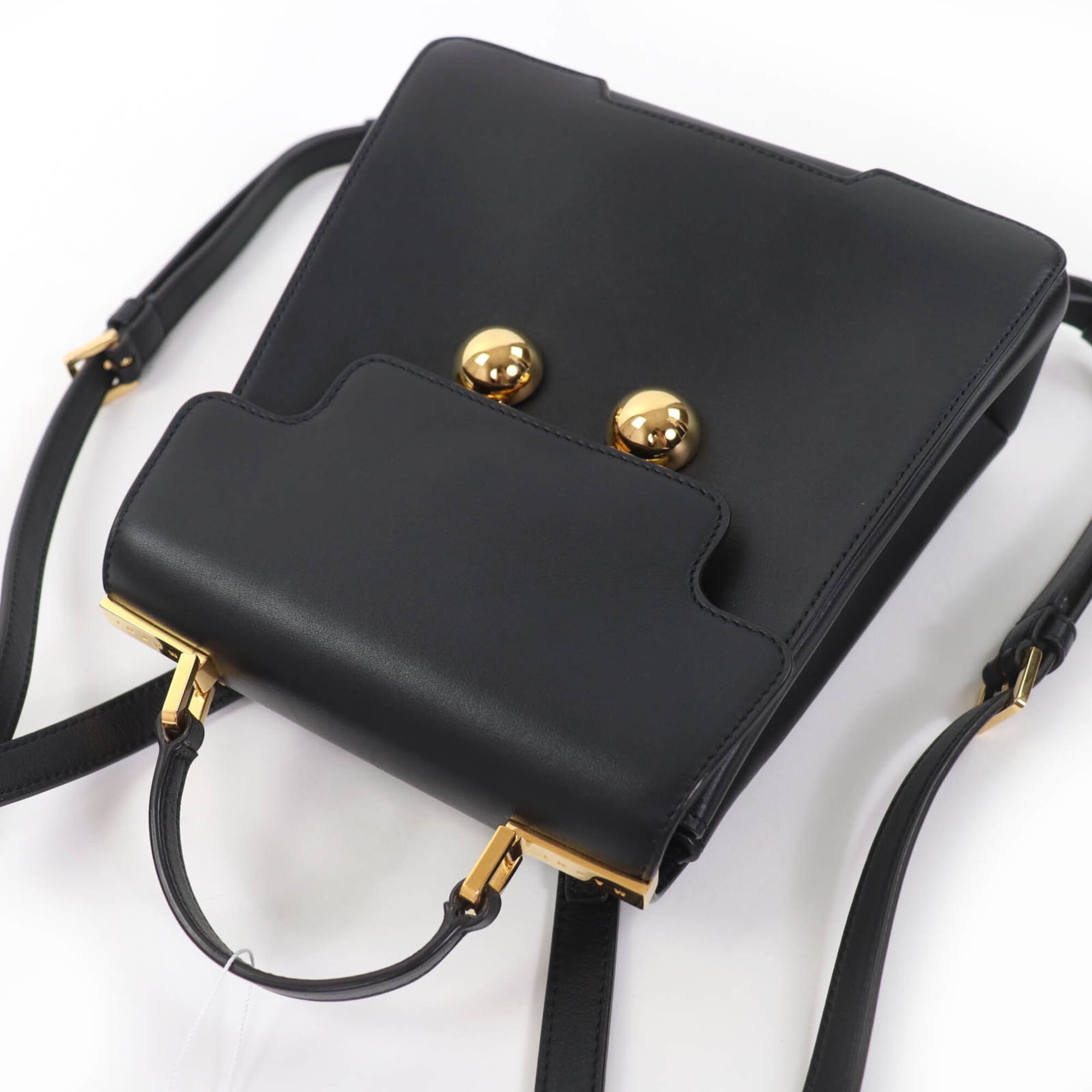 Marni Black Leather Backpack Handbag (Pre-Owned)