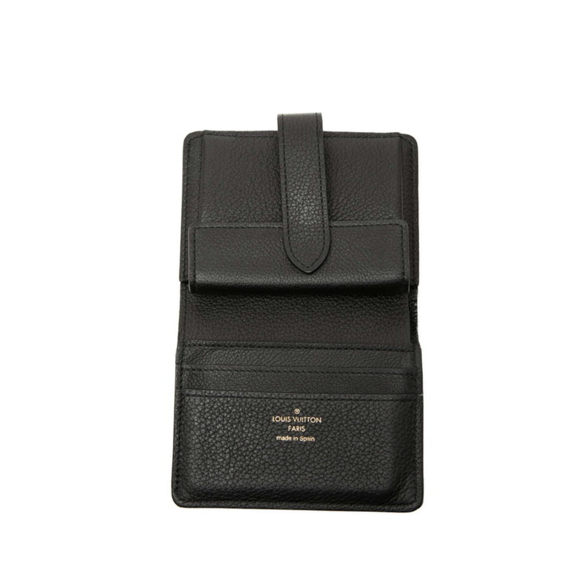 Louis Vuitton Black Leather Wallet (Bi-Fold) (Pre-Owned)