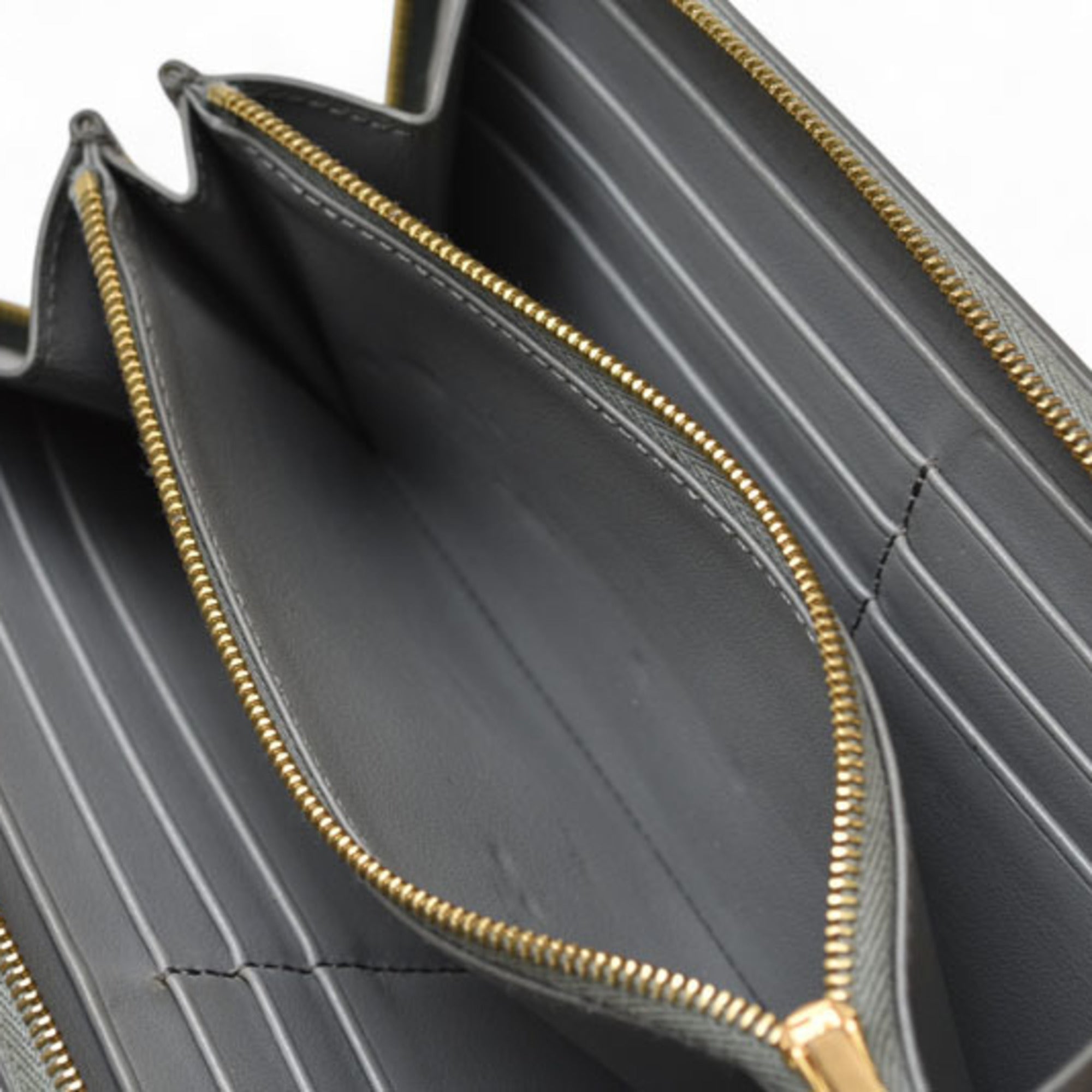 Celine Gray Leather Long Wallet (Bi-Fold) (Pre-Owned)