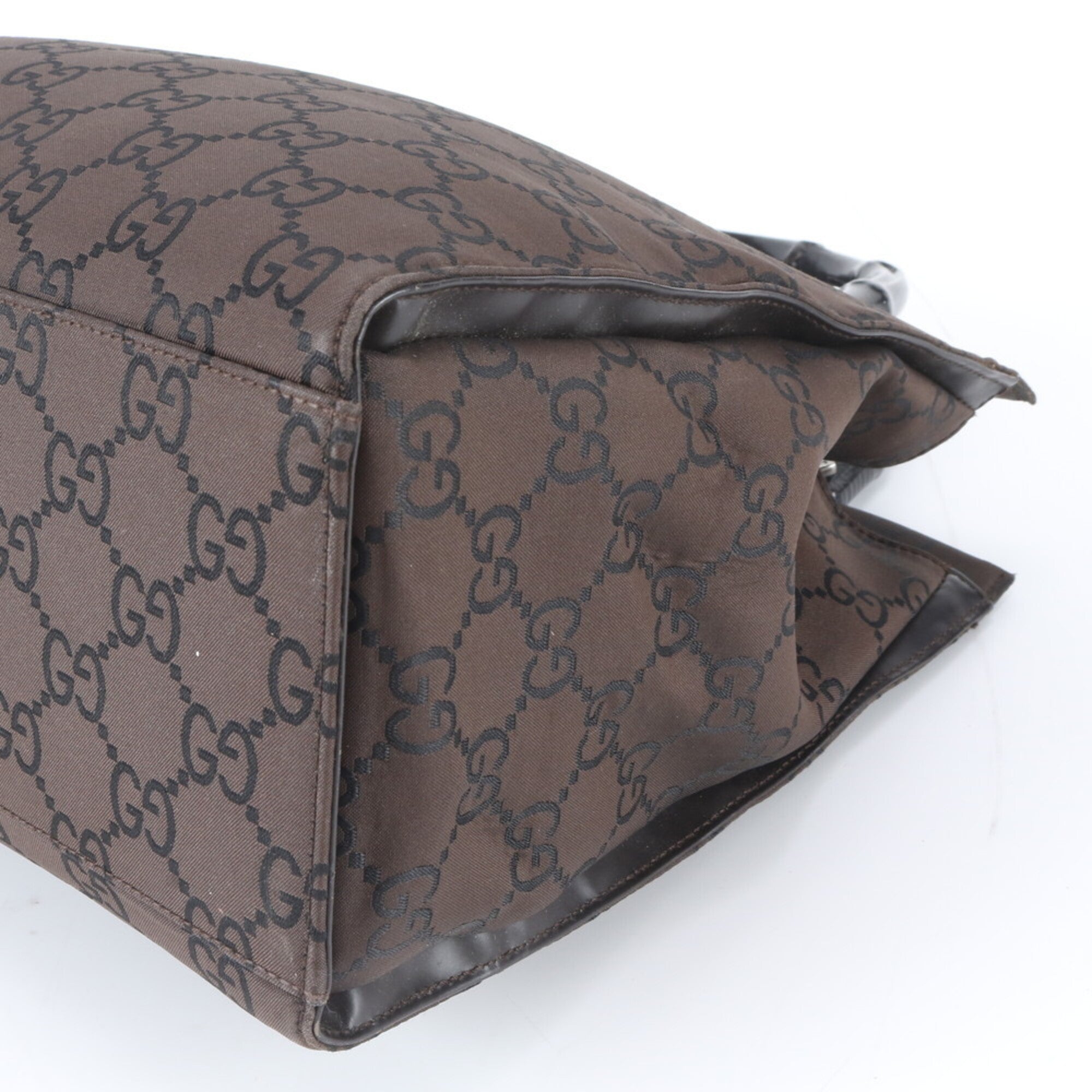Gucci Bamboo Black Brown Bamboo Handbag Shoulder Bag Tote Bag (Pre-Owned)